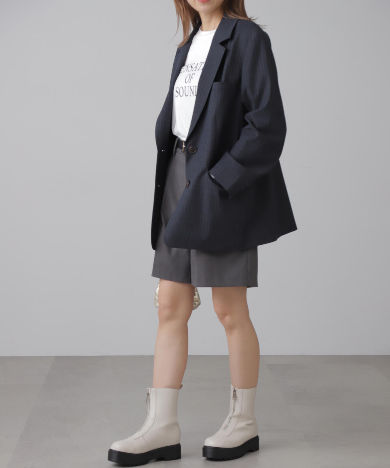 【3サイズ展開XS-M】タックショートパンツ【低身長サイズ有】