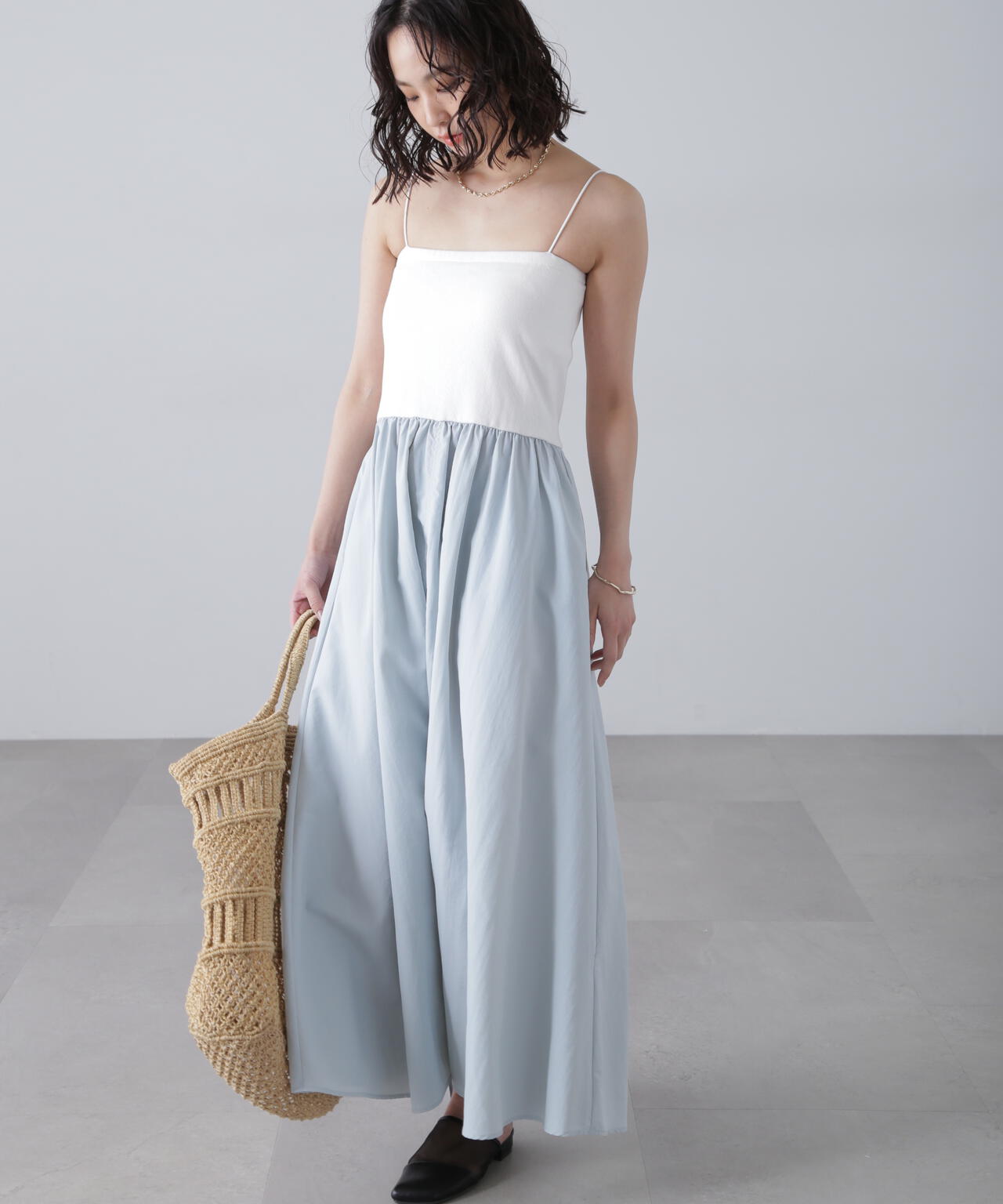 ［MFM］カップ付リラックスキャミワンピース