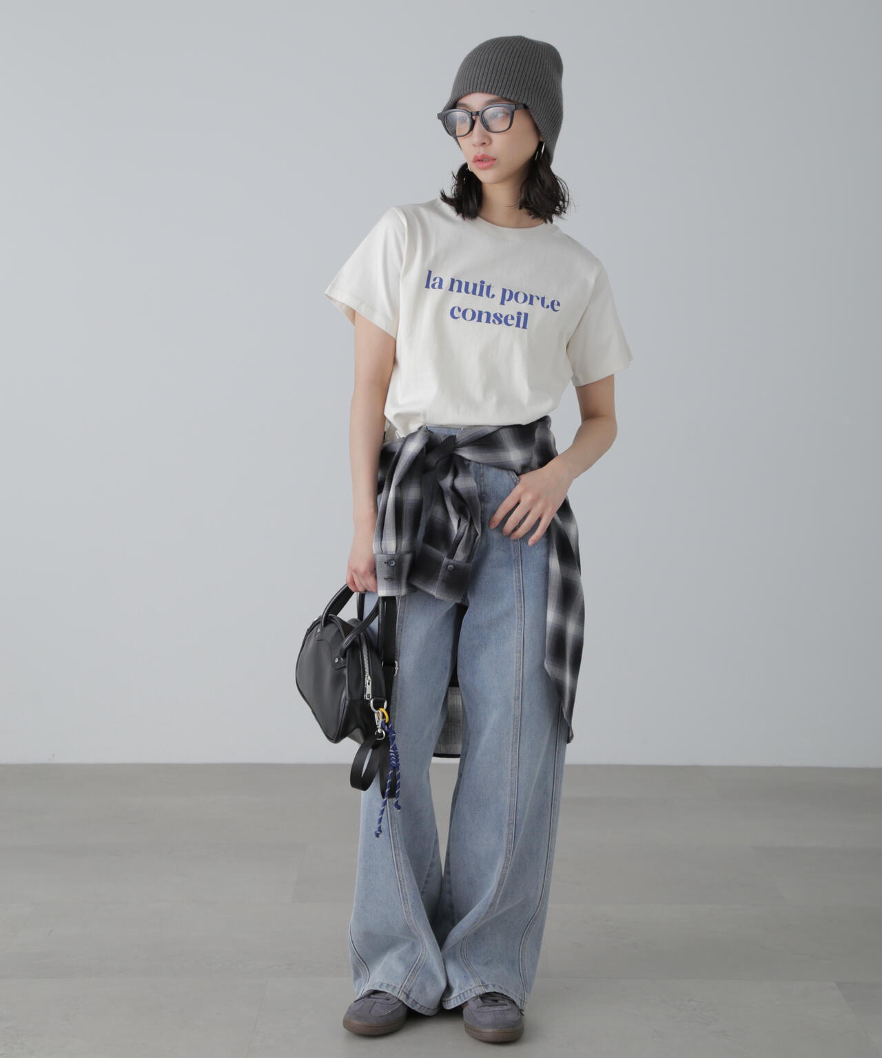 カラーフレンチロゴプリントTシャツ