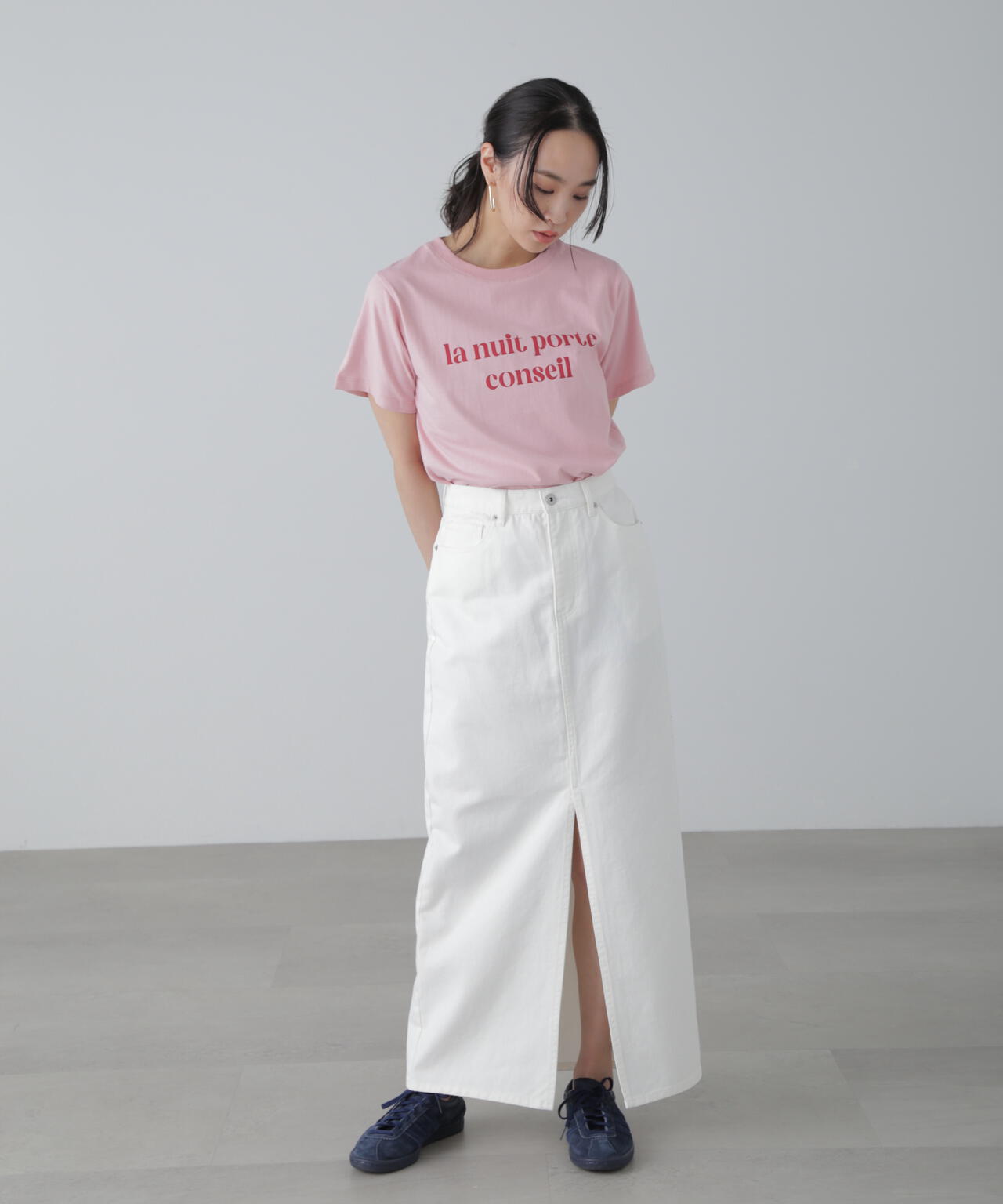 カラーフレンチロゴプリントTシャツ