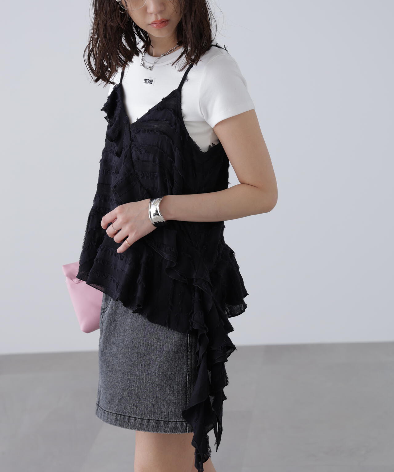 フリンジシャギーアシメブラウス