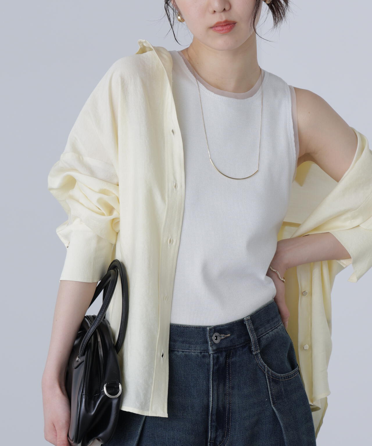 ［MFM］カップ付アメスリチュールラメタンク