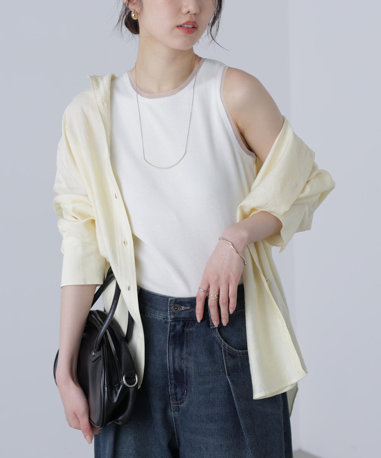 ［MFM］カップ付アメスリチュールラメタンク