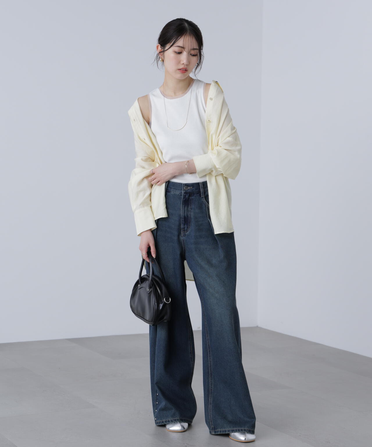 ［MFM］カップ付アメスリチュールラメタンク