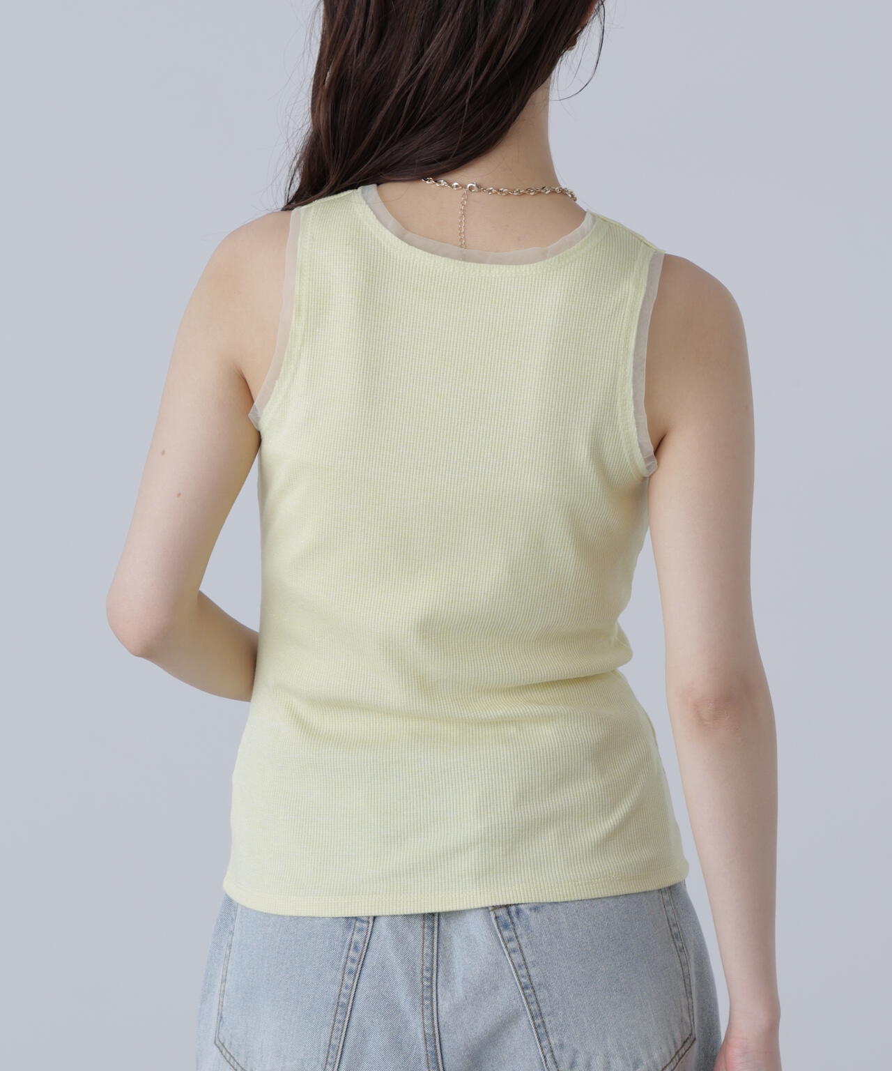 ［MFM］カップ付アメスリチュールラメタンク
