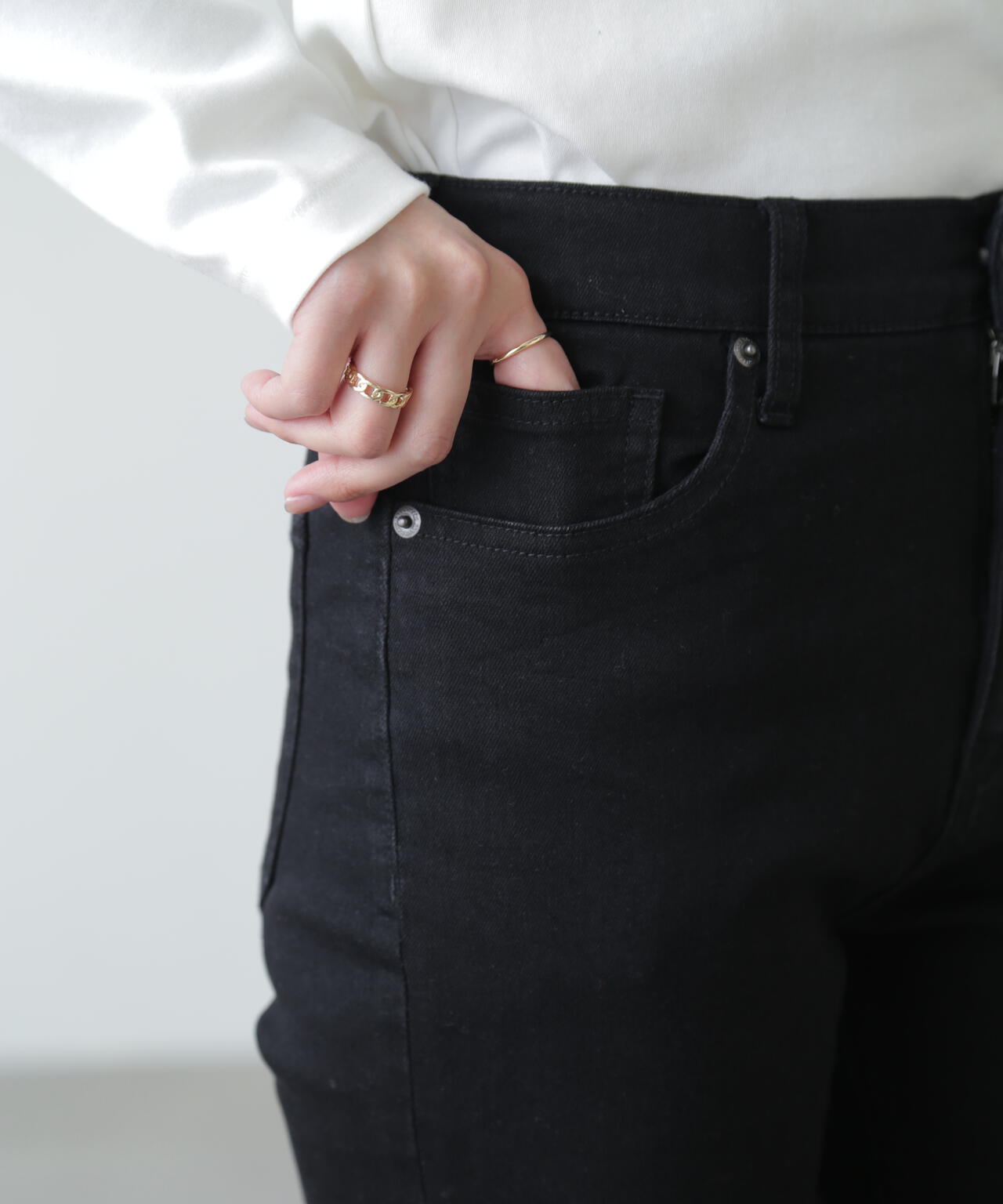 【3サイズ展開XS-M】ベーシックスキニーデニムパンツ【低身長サイズ有】