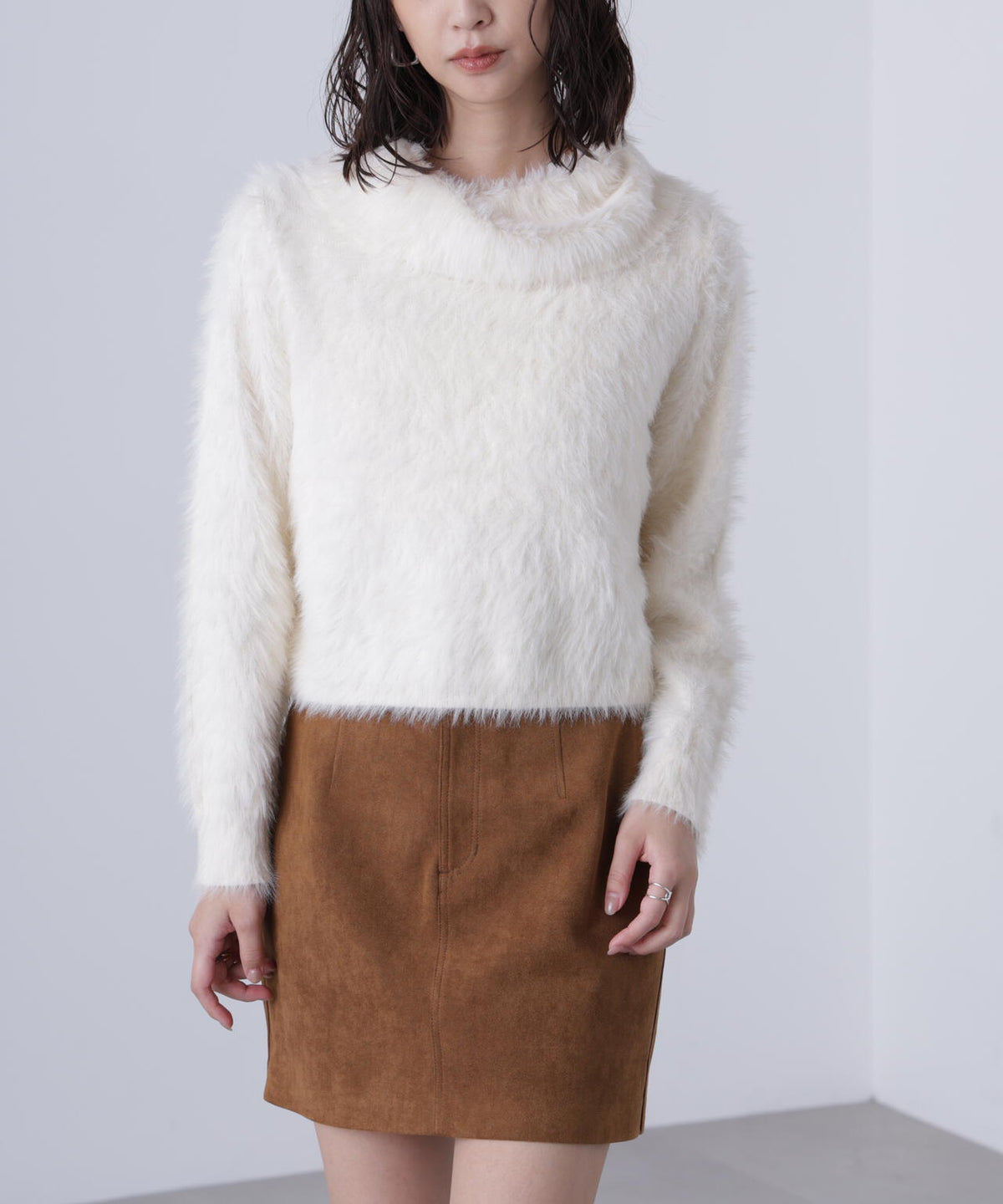 〈ＭＦＭ〉シャギータートルニット