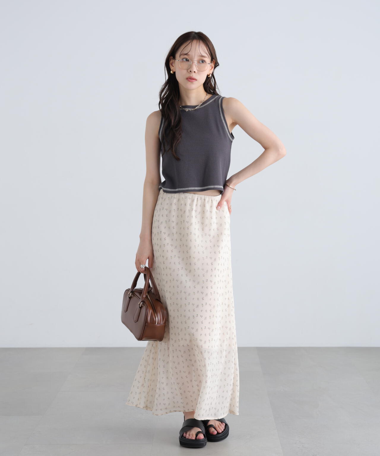 花柄シアーナロースカート