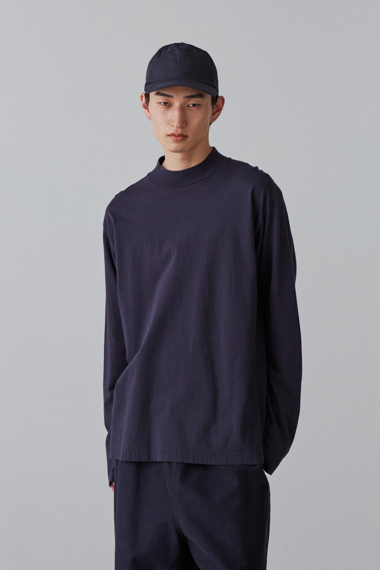 Ｙ / ORGANIC COTTON JERSEY MOCK NECK L/S T