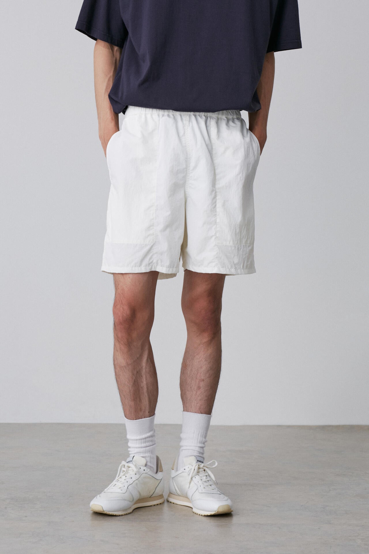 Ｙ / RECYCLE NYLON MIX TAFFETA SHORTS