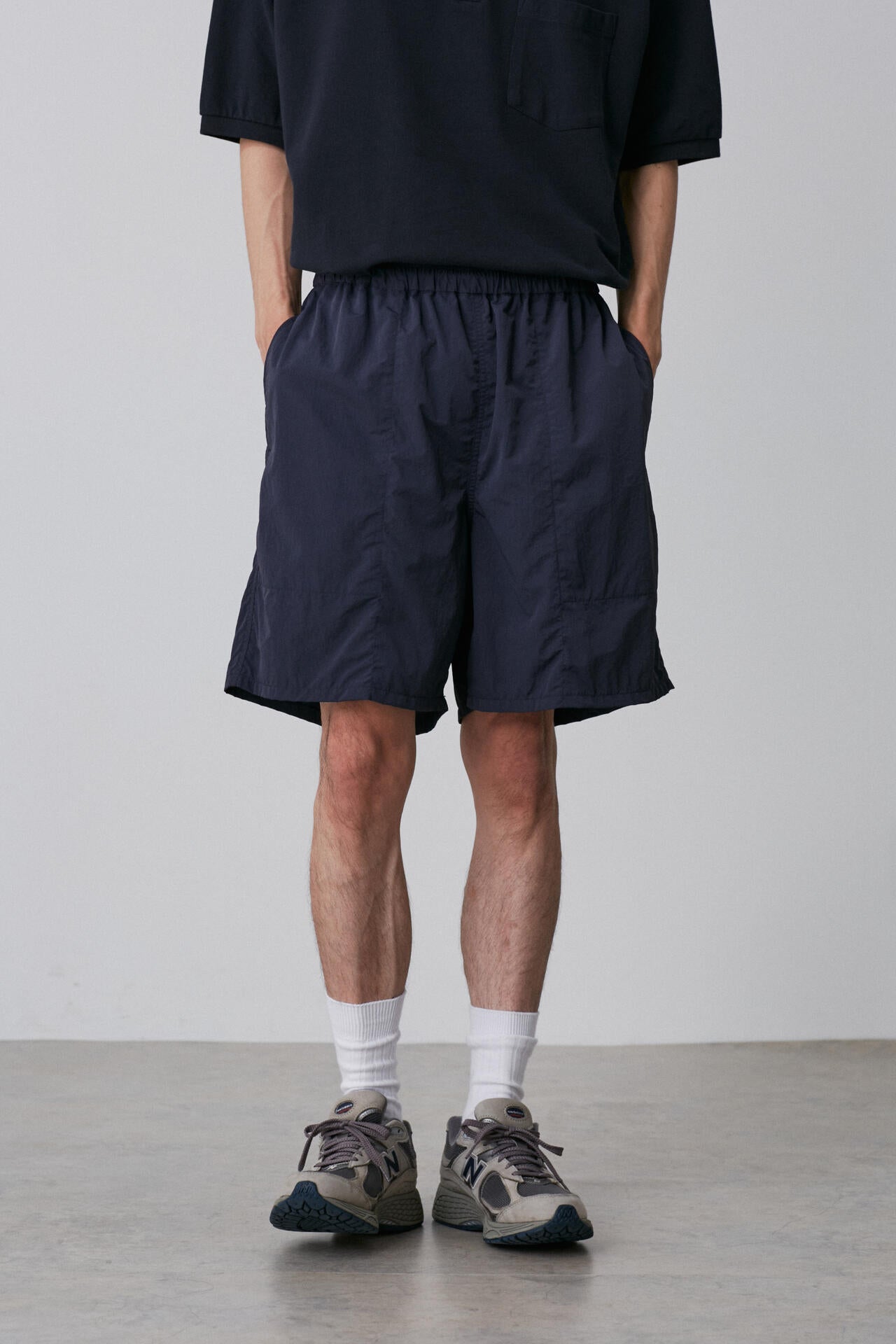 Ｙ / RECYCLE NYLON MIX TAFFETA SHORTS
