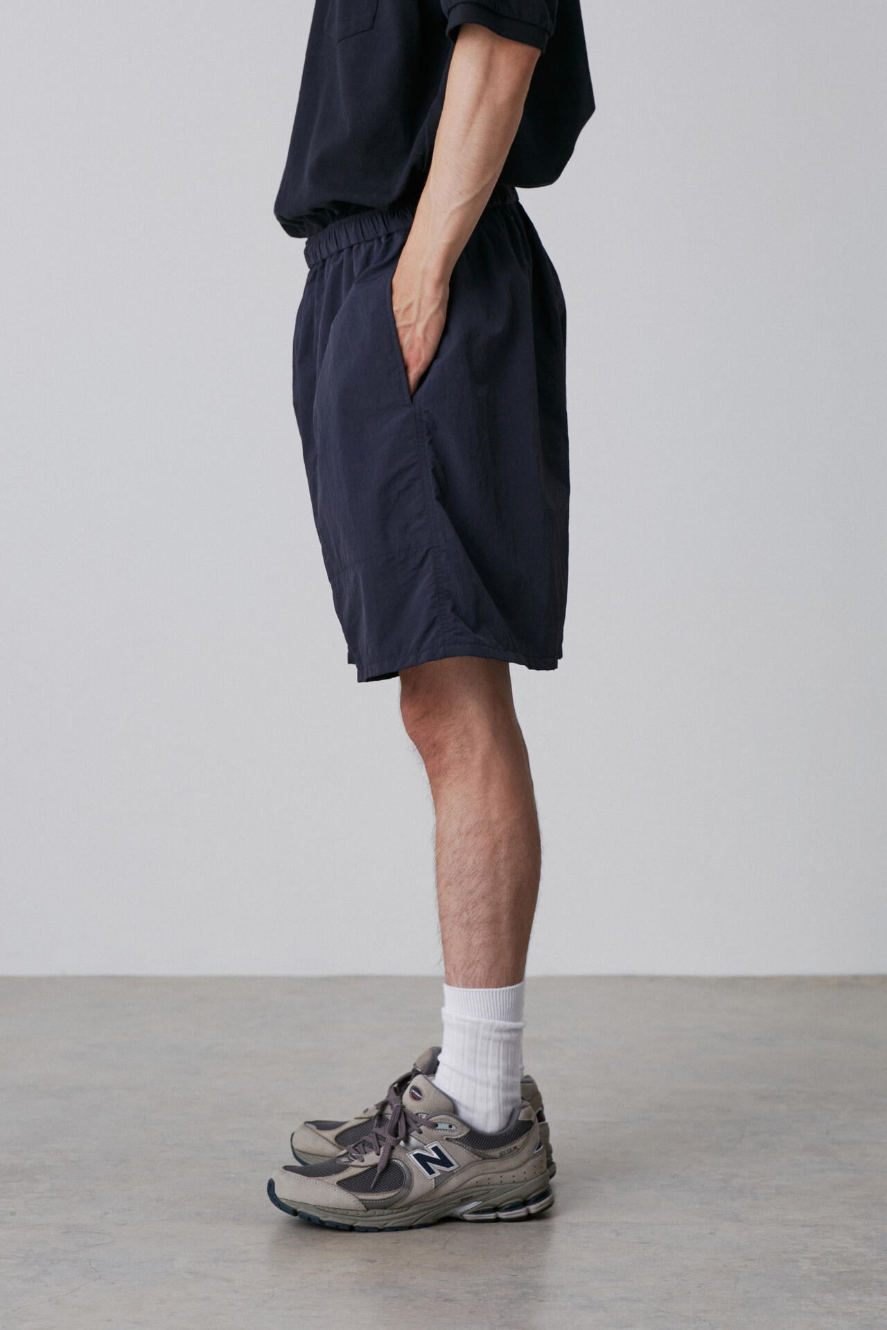 Ｙ / RECYCLE NYLON MIX TAFFETA SHORTS