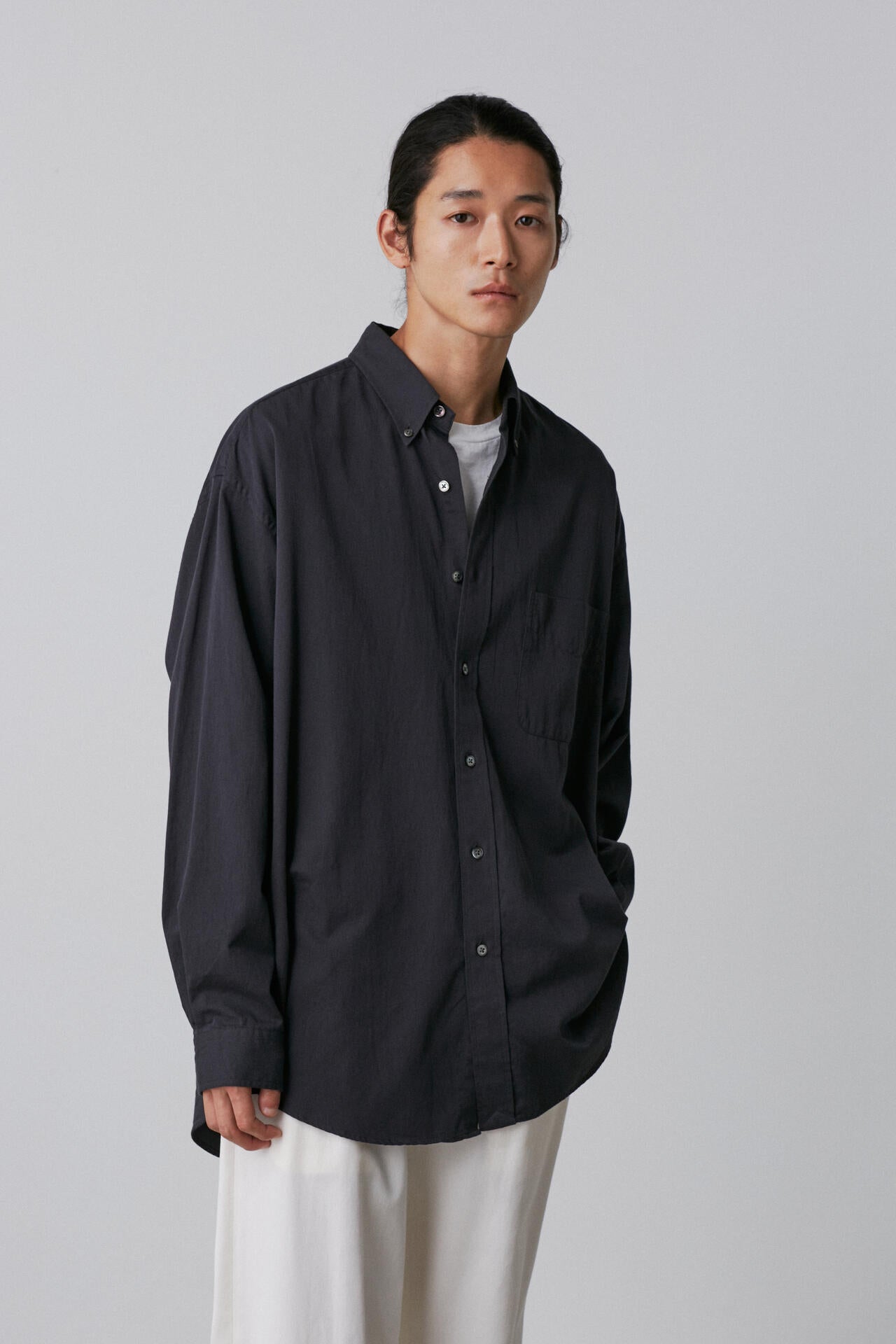 Ｙ / ORGANIC COTTON WASHER SATIN SHIRT