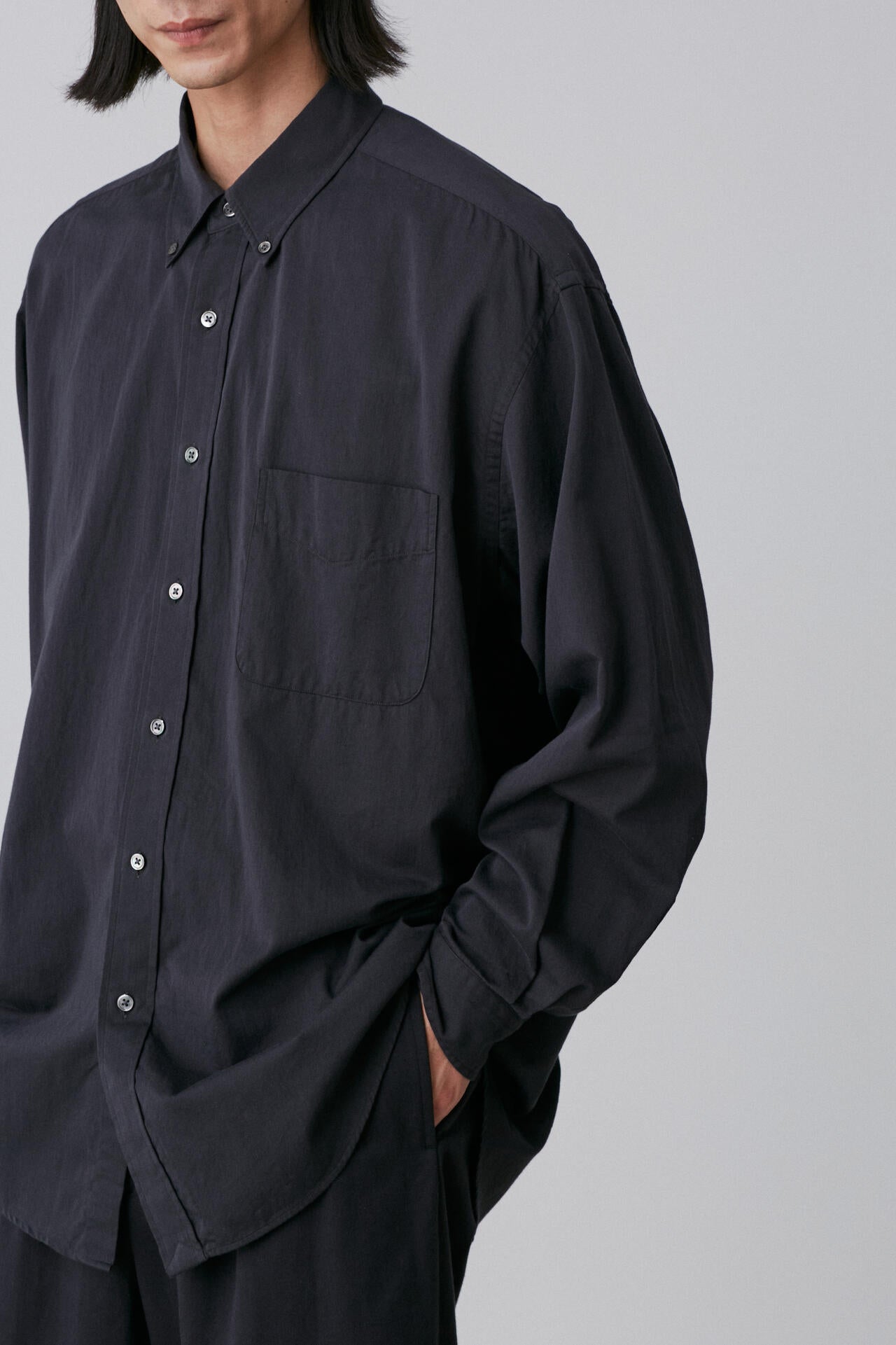 Ｙ / ORGANIC COTTON WASHER SATIN SHIRT