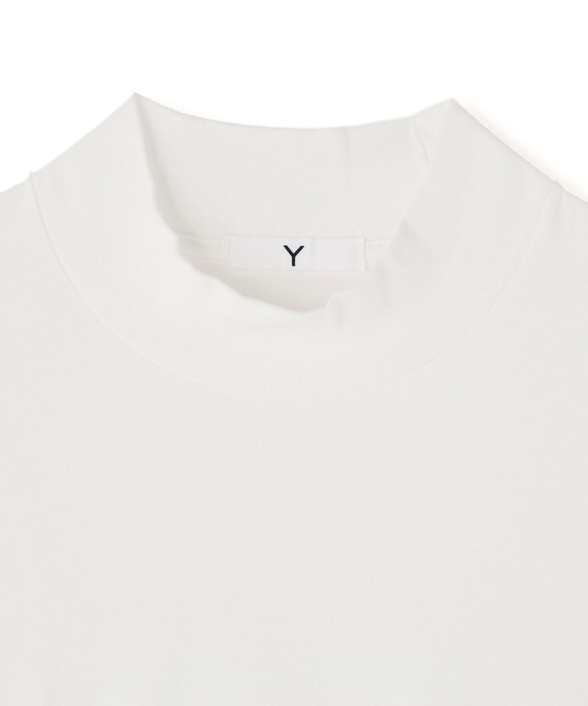Ｙ / ORGANIC COTTON JERSEY MOCK NECK SHORT SLEEVE T-SHIRT