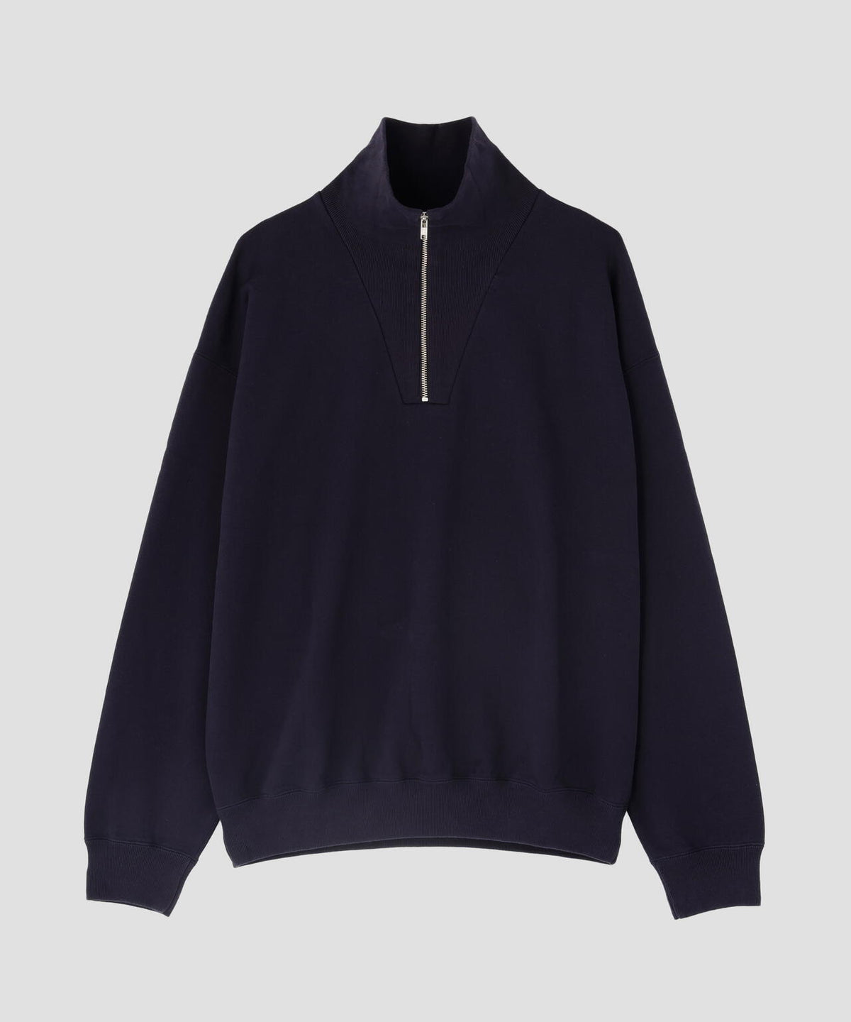 Ｙ / ORGANIC COTTON BLEND HEAVY WEIGHT FLEECE HALF ZIP
