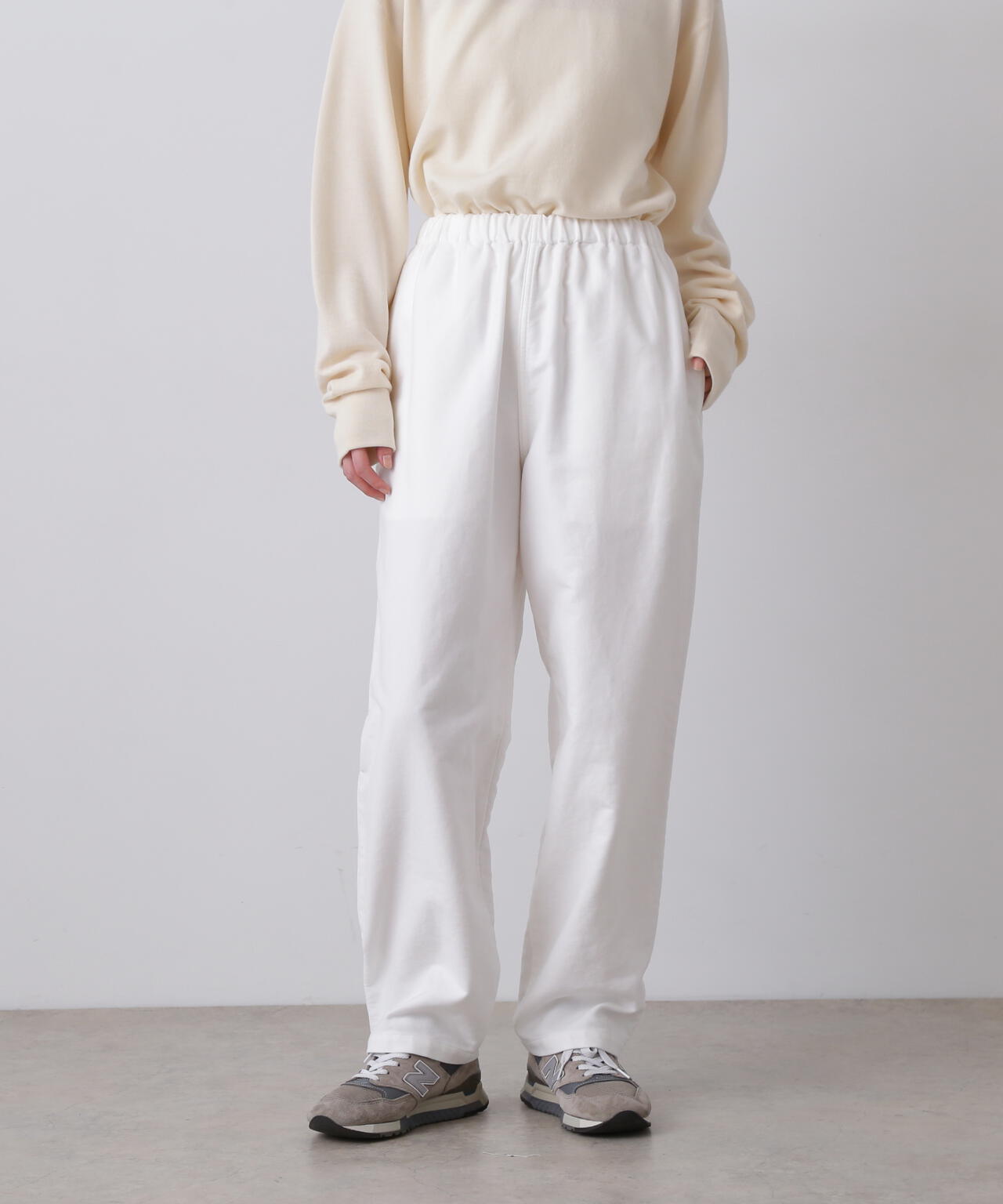 Ｙ / ORGANIC COTTON SOFT MOLESKIN TAPERED EASY TROUSERS