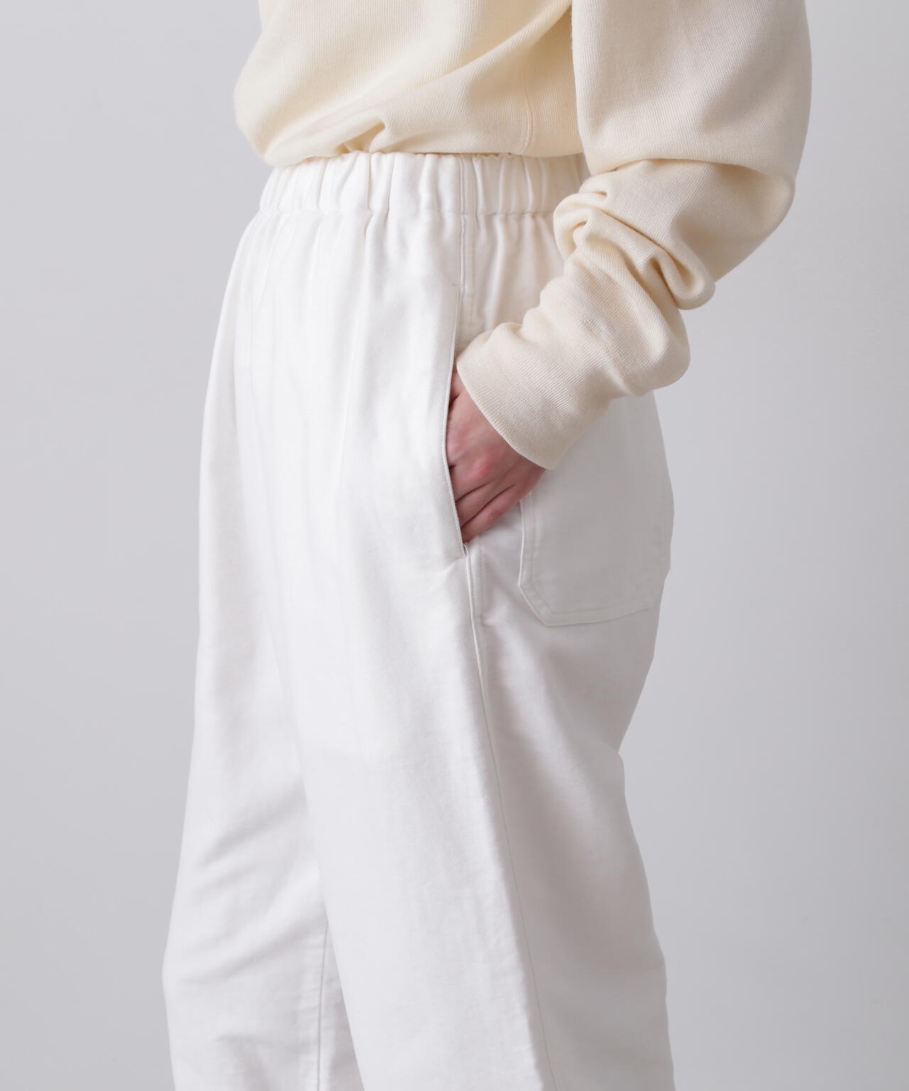 Ｙ / ORGANIC COTTON SOFT MOLESKIN TAPERED EASY TROUSERS