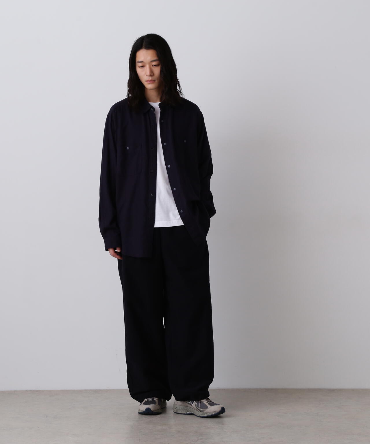 Ｙ /  BRUSHED ORGANIC COTTON TENCEL SNAP SHIRT