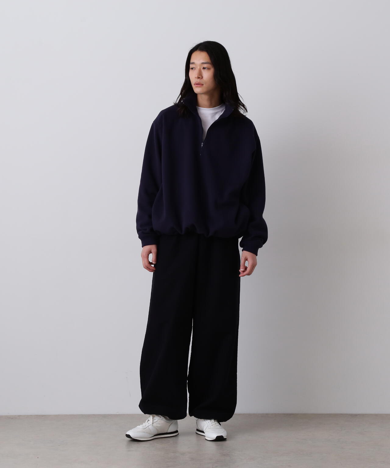 Ｙ / RECYCLE POLYESTER FLEECE HALF ZIP PULL OVER