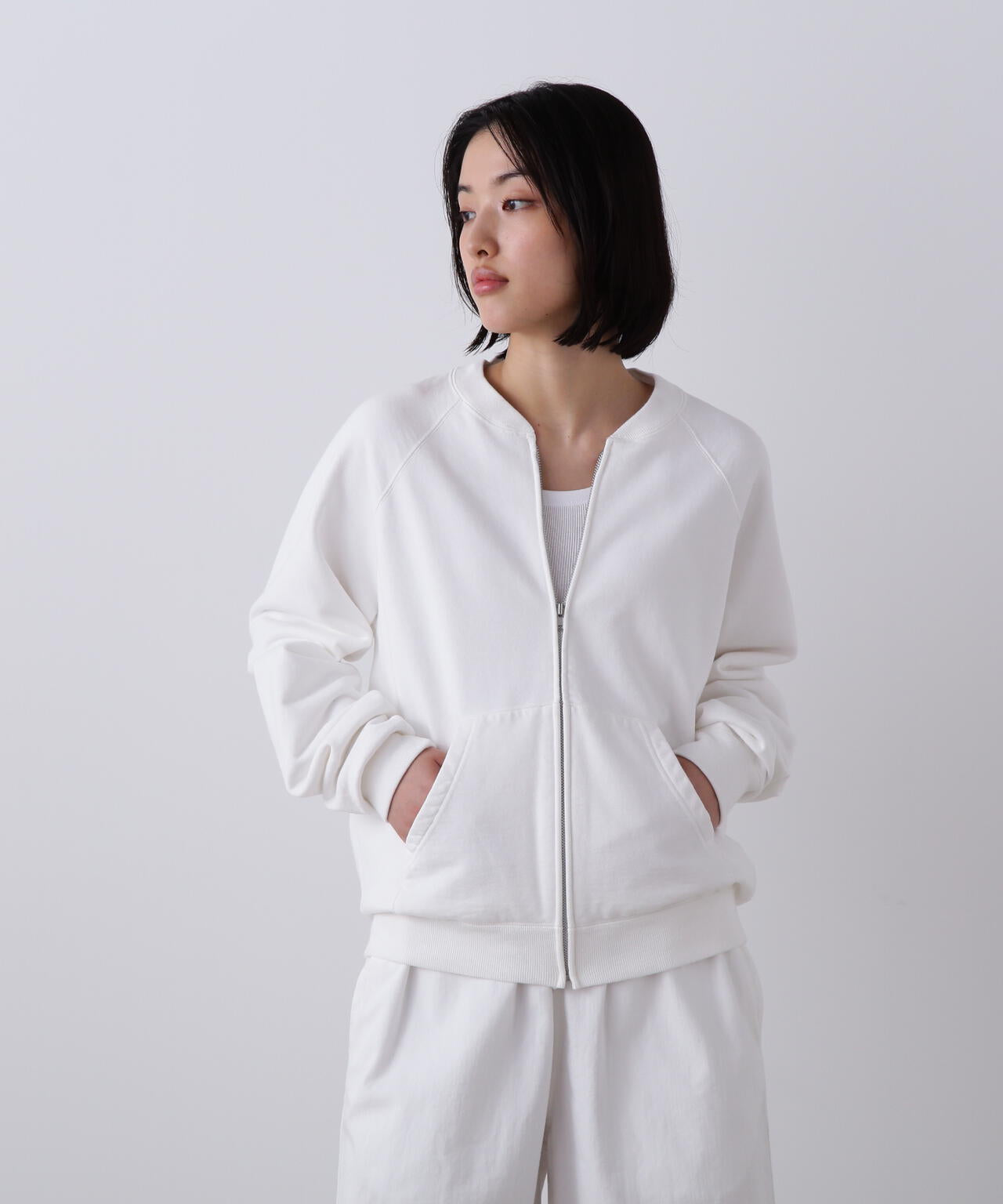 Ｙ / ORGANIC COTTON HEAVY WEIGHT FLEECE ZIP UP BLOUSON