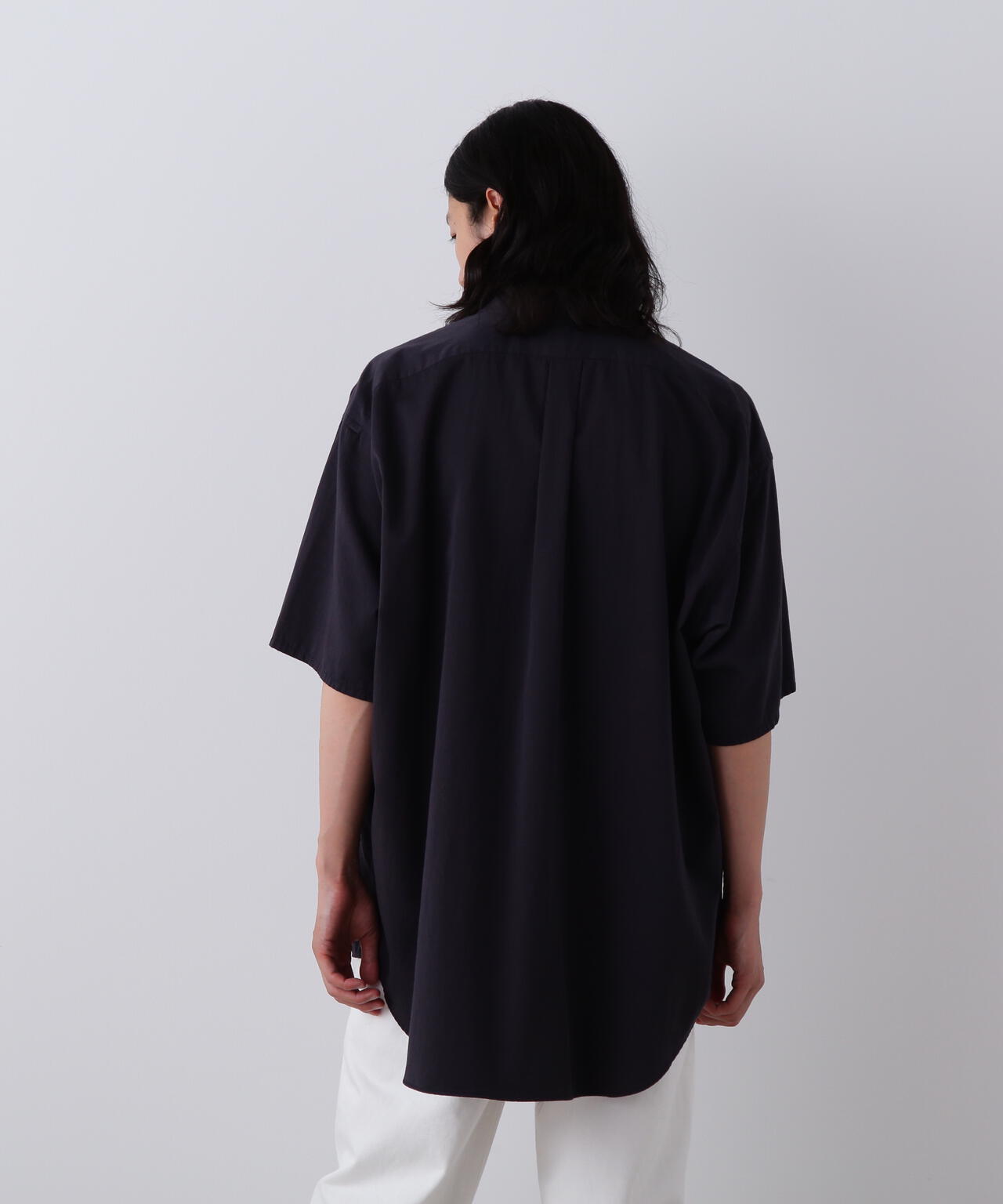 Ｙ / ORGANIC COTTON WASHER SATIN SHORT SLEEVE SHIRT
