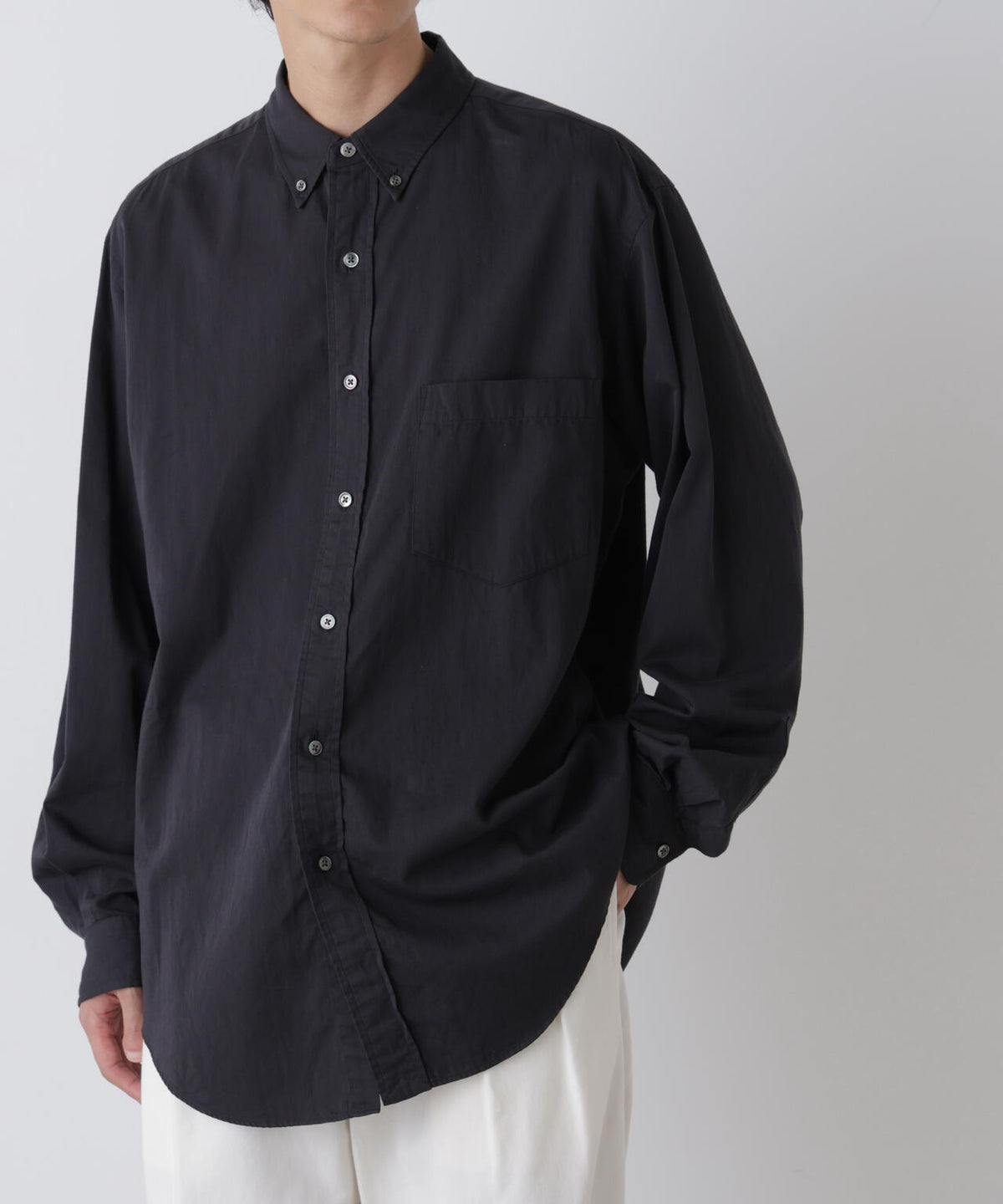 Ｙ /  [UNISEX] ORGANIC COTTON WASHER SATIN BD SHIRT