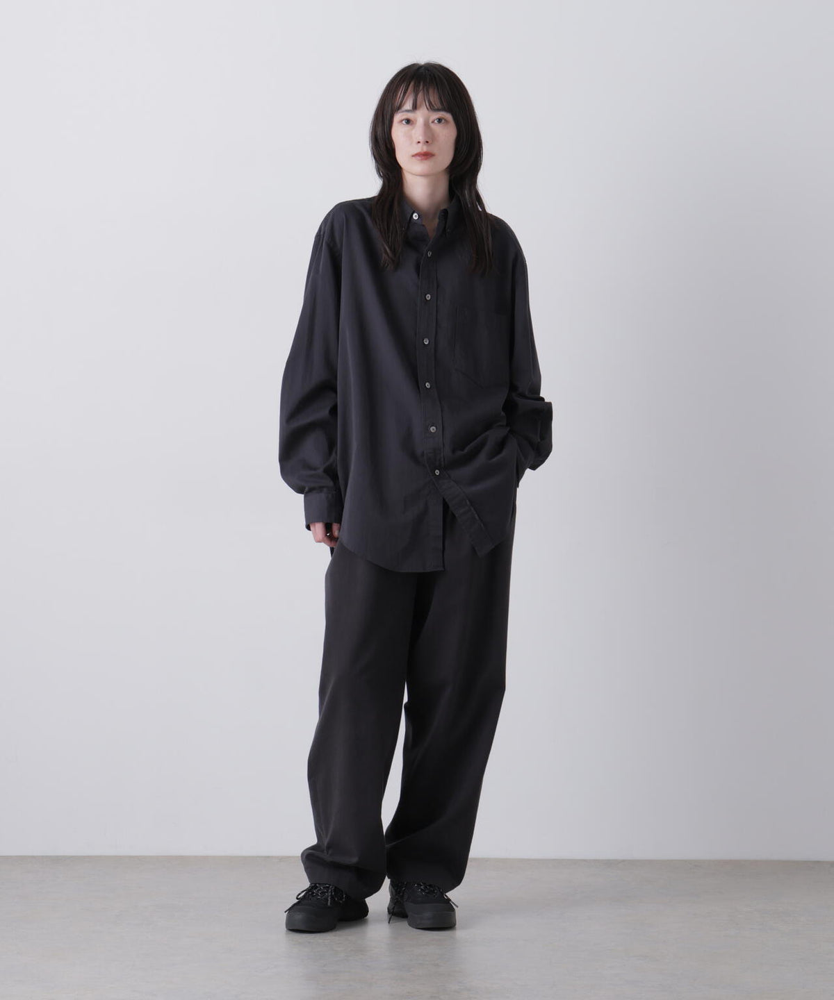 Ｙ /  [UNISEX] ORGANIC COTTON WASHER SATIN BD SHIRT