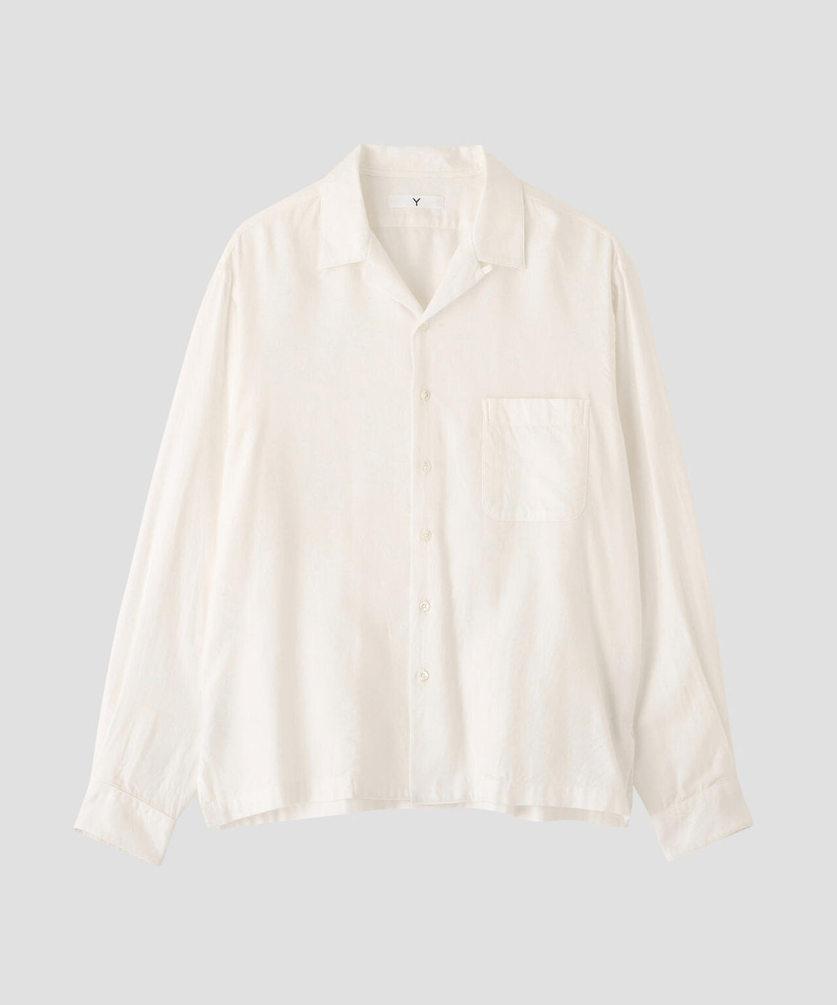 Ｙ /  [UNISEX] BRUSHED ORGANIC COTTON TENCEL OPEN COLLAR SHIRT