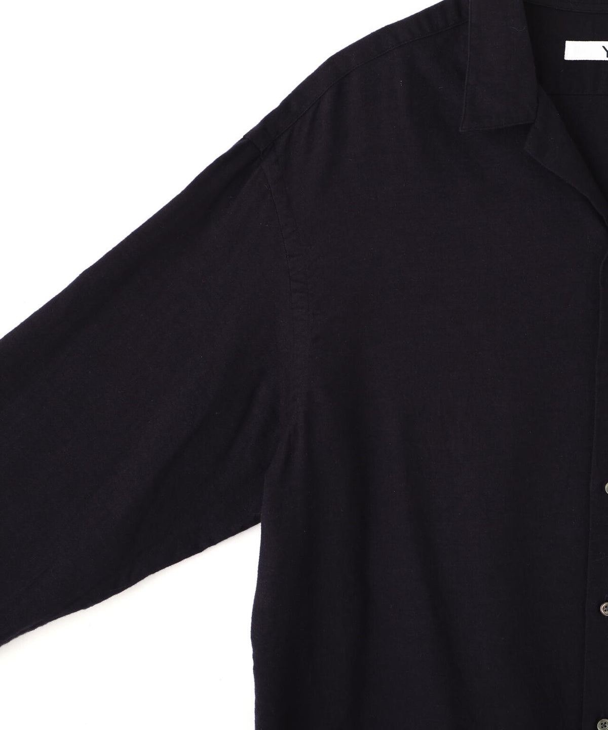 Ｙ /  [UNISEX] BRUSHED ORGANIC COTTON TENCEL OPEN COLLAR SHIRT