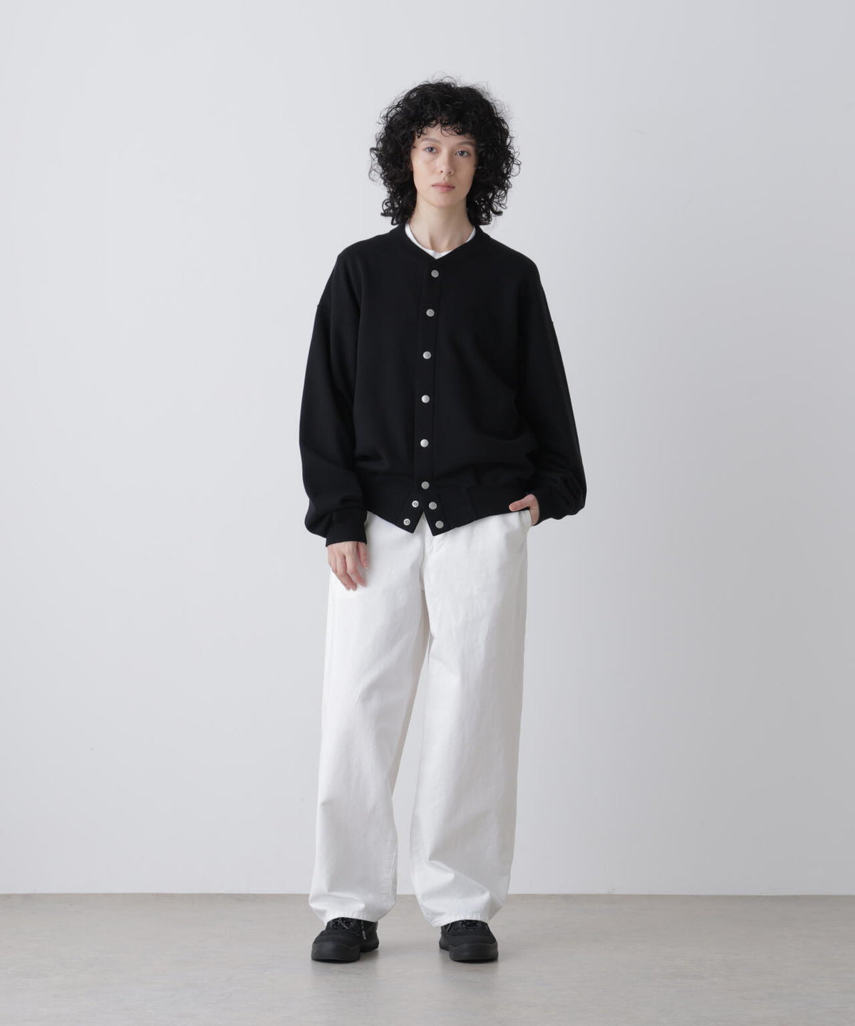 Ｙ /  [UNISEX] ORGANIC COTTON HEAVY WEIGHT FLEECE SNAP CARDIGAN