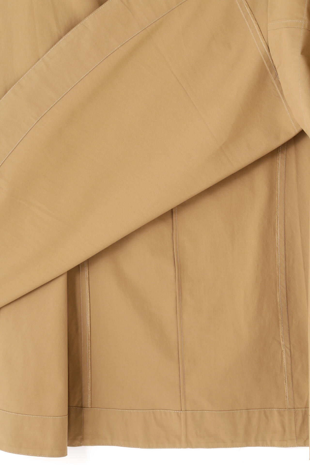 STUDIO NICHOLSON / POWDER COTTON SIDE PEPLUM SKIRT