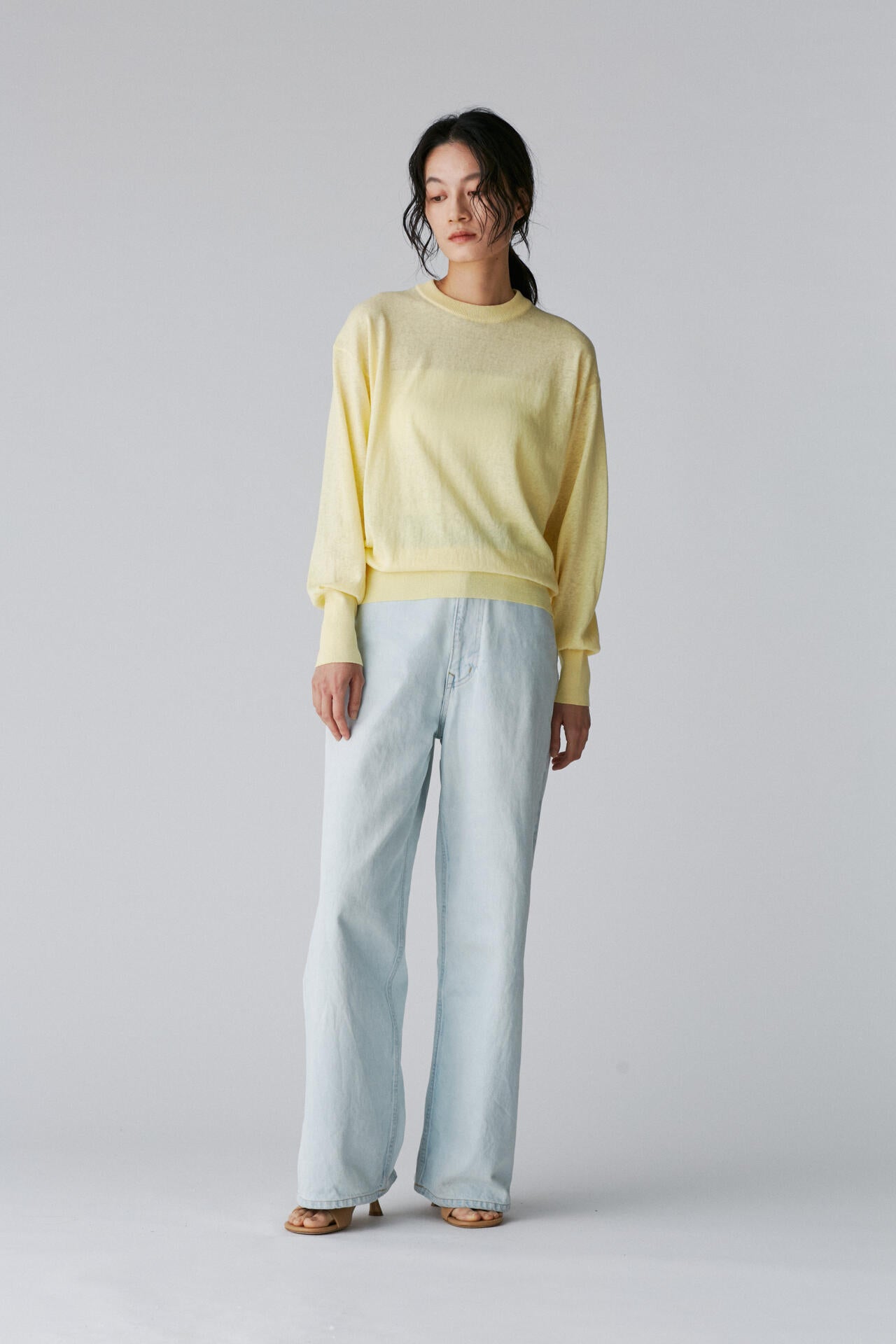 ATON / RECYCLED FRESCA CREWNECK SEWATER