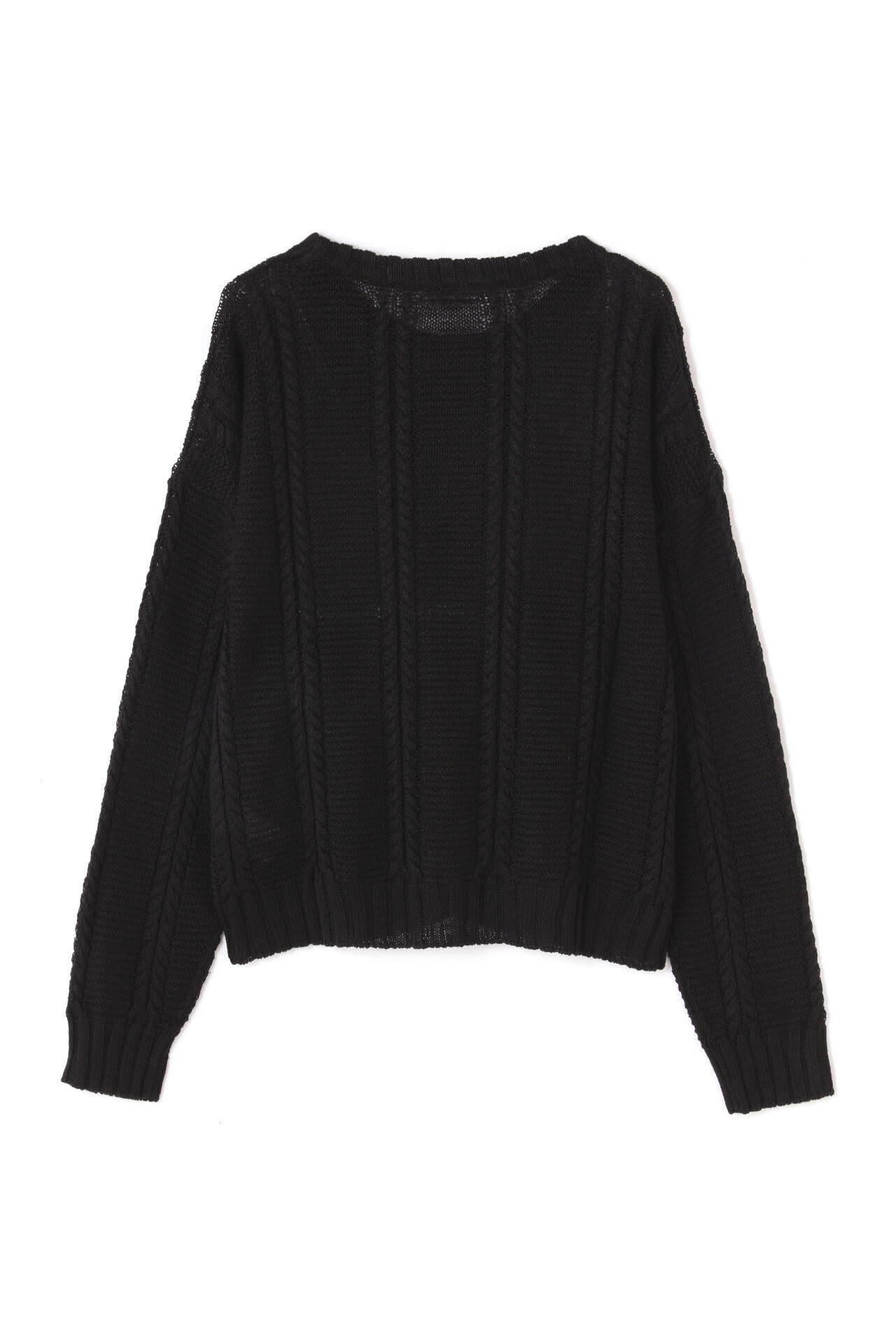 Cristaseya / LINEN CABLE KNIT SWEATER
