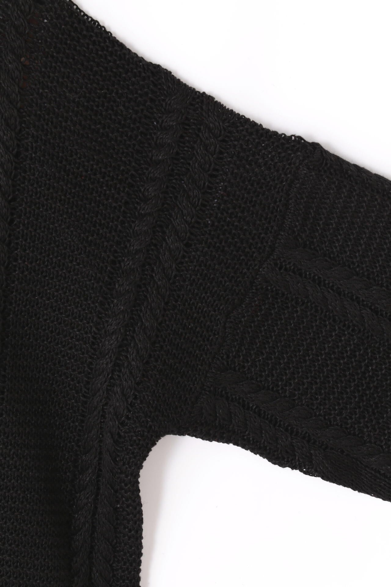 Cristaseya / LINEN CABLE KNIT SWEATER