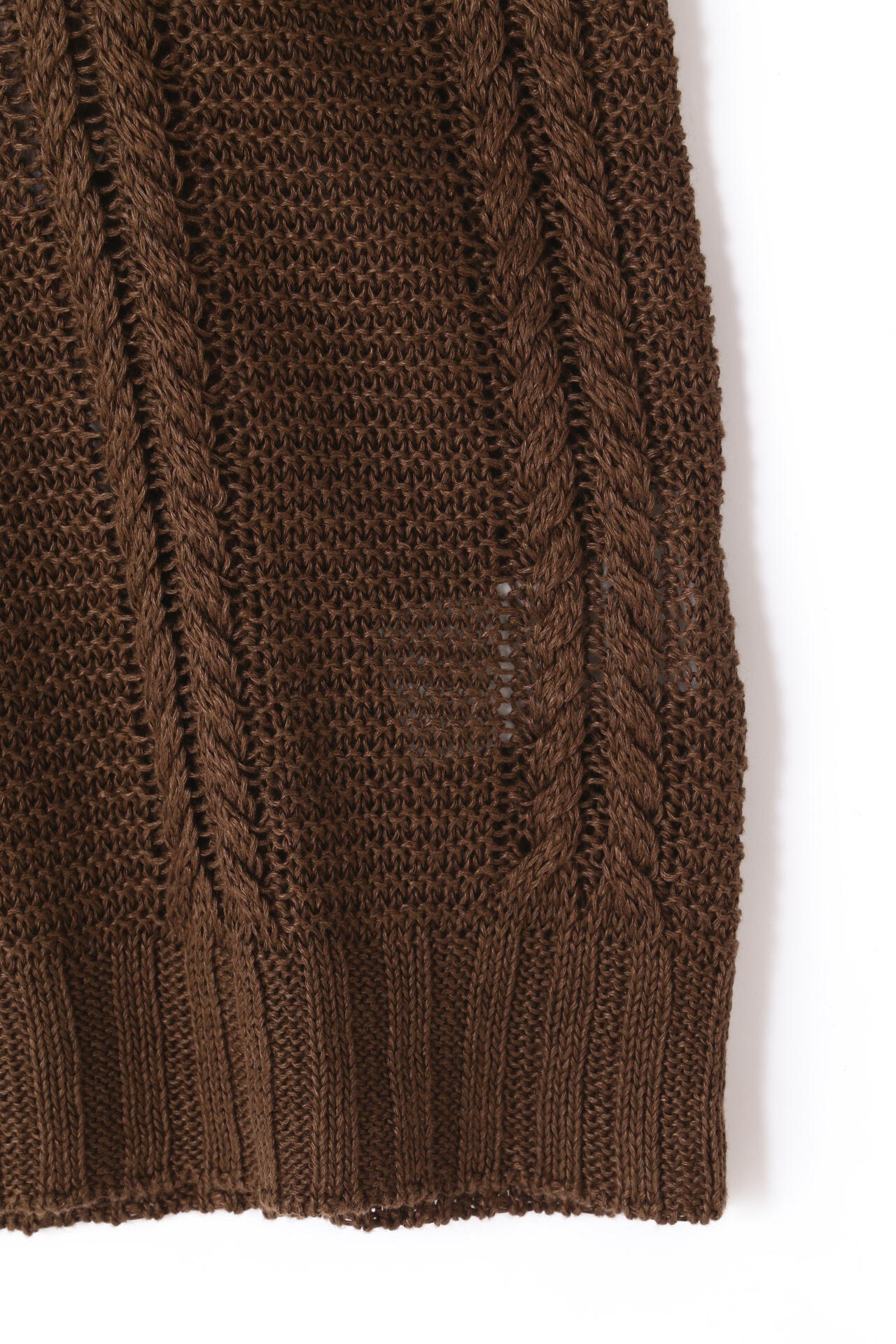 Cristaseya / LINEN CABLE KNIT SWEATER