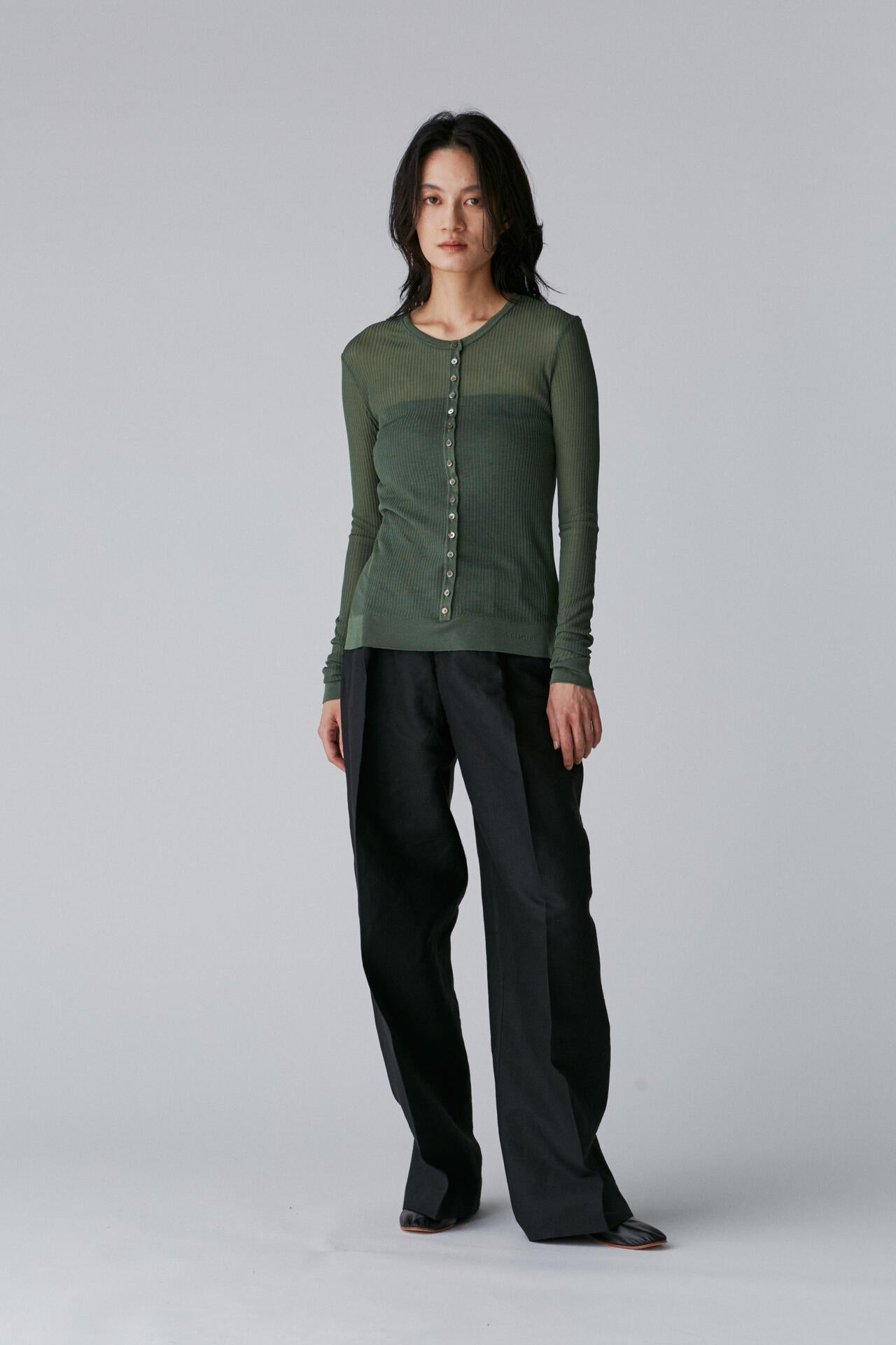 LEMAIRE / SEAMLESS RIB TOP WITH BUTTONS