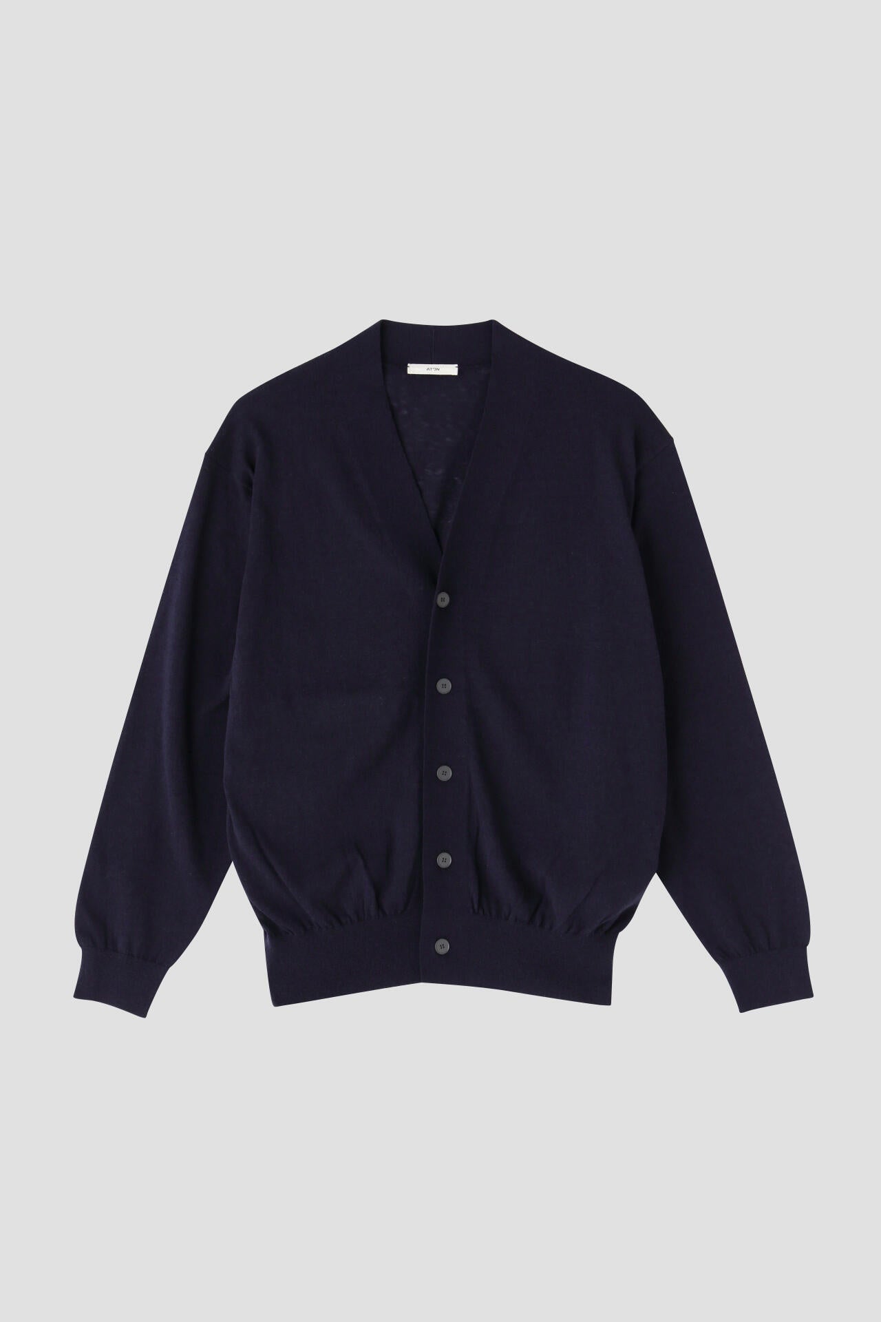 ATON / RECYCLED FRESCA V-NECK CARDIGAN