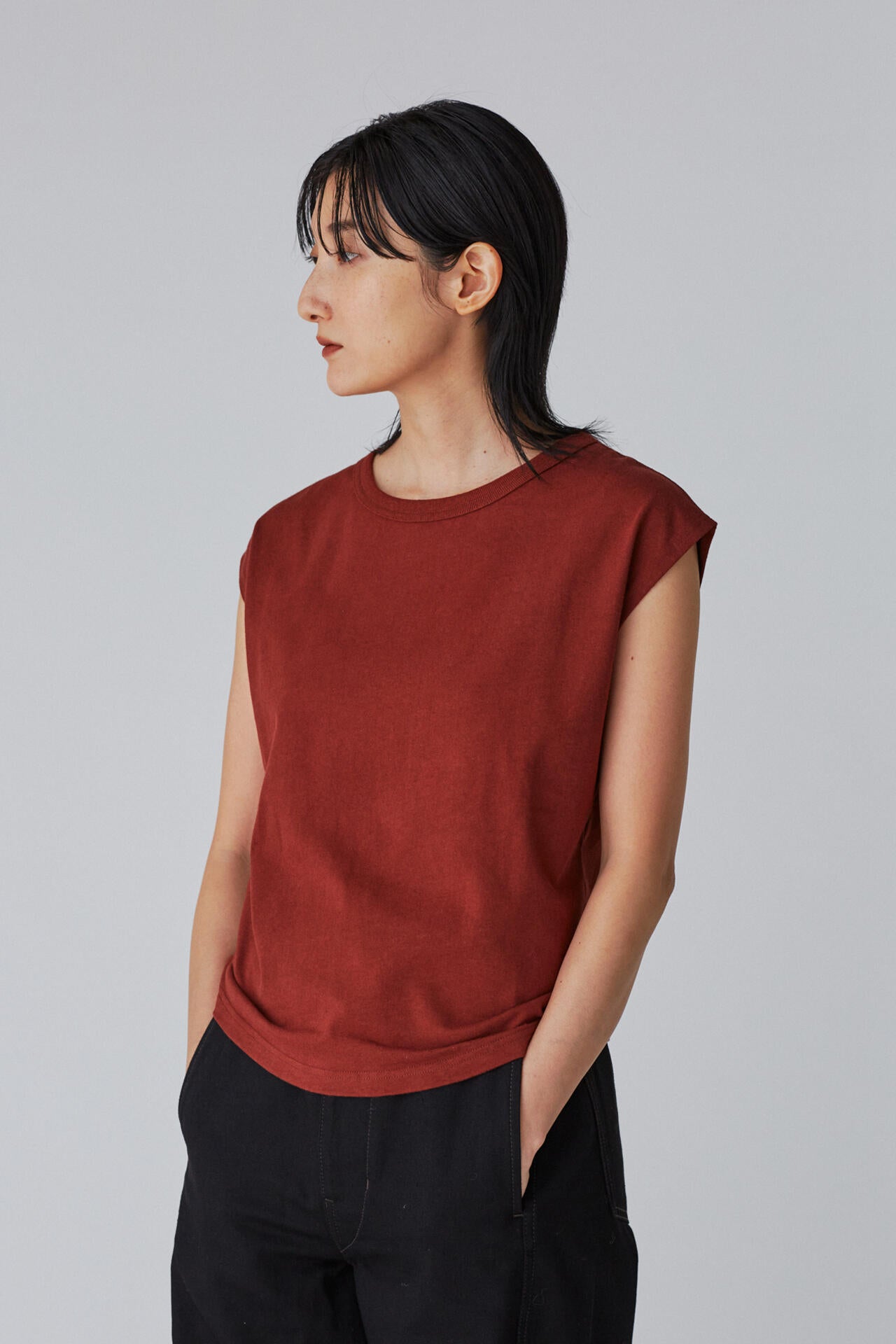 LEMAIRE / CAP SLEEVE T-SHIRT