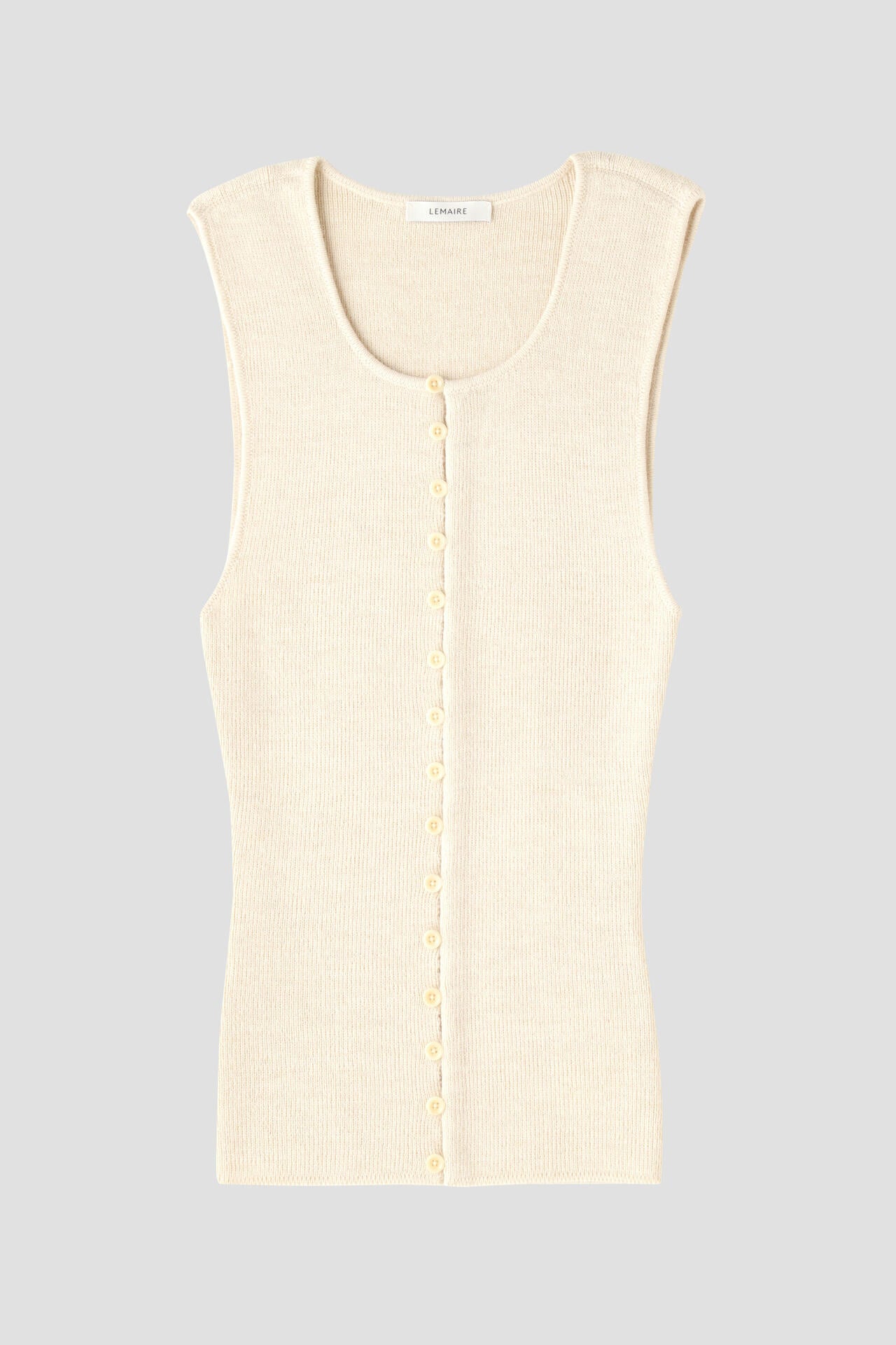 LEMAIRE / SLEEVELESS FITTED CARDIGAN