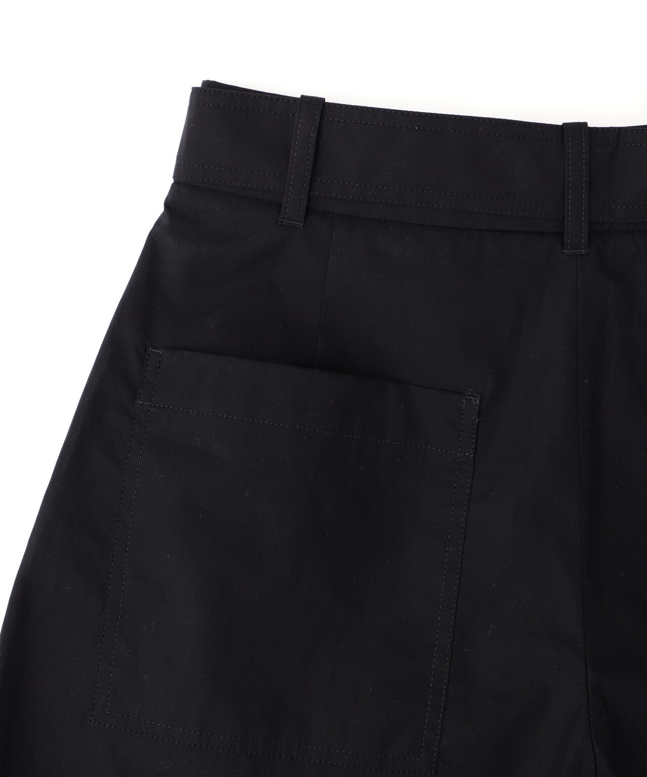 STUDIO NICHOLSON / LW NOISY COTTON BELTED ROUND LEG PANT