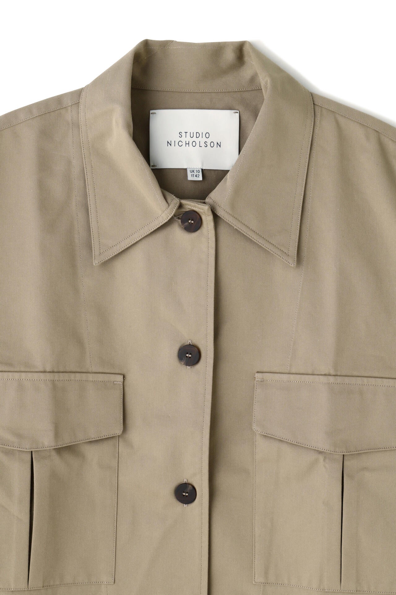 STUDIO NICHOLSON / SOFT TECHNICAL TWILL MILITARY OVER SHIRT