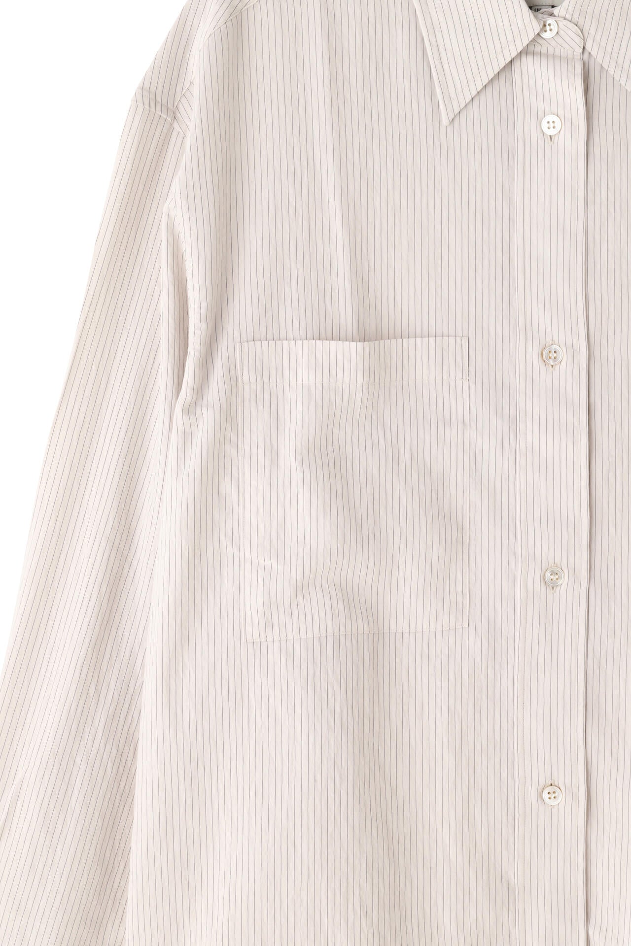 STUDIO NICHOLSON / CRINKLE FINE STRIPE OVERSIZED CLASSIC SHIRT