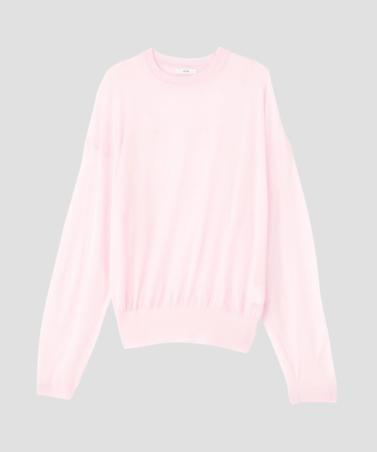 ATON / COMPACT COTTON CREWNECK SWEATER
