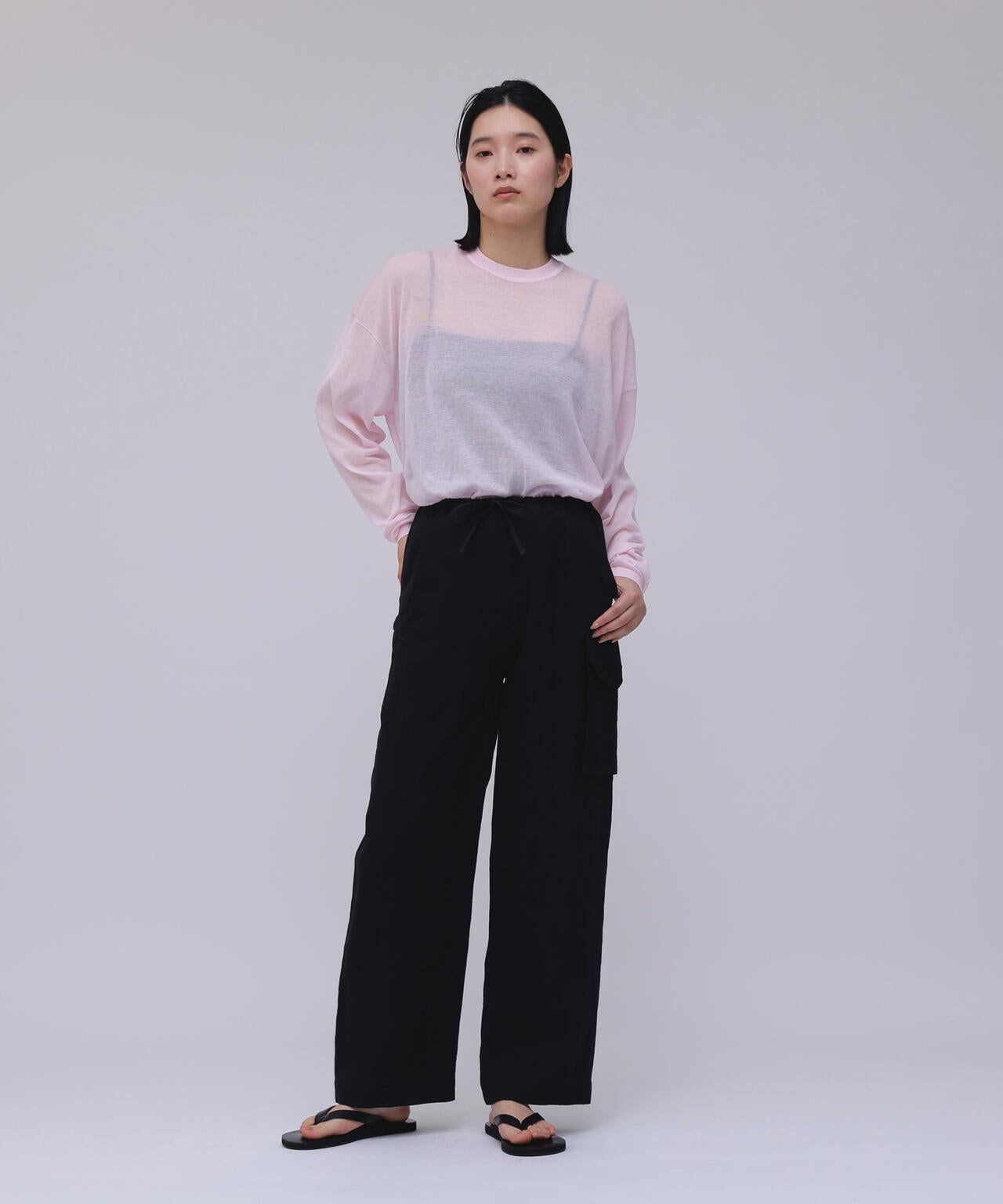 ATON / COMPACT COTTON CREWNECK SWEATER