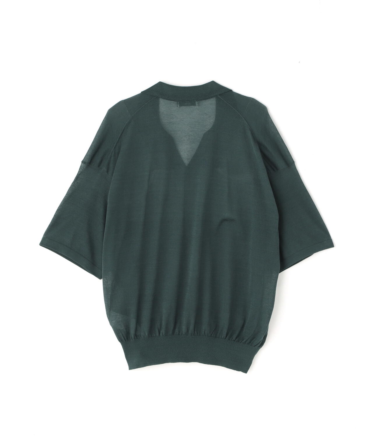 ATON / COMPACT COTTON SKIPPER POLO SWEATER