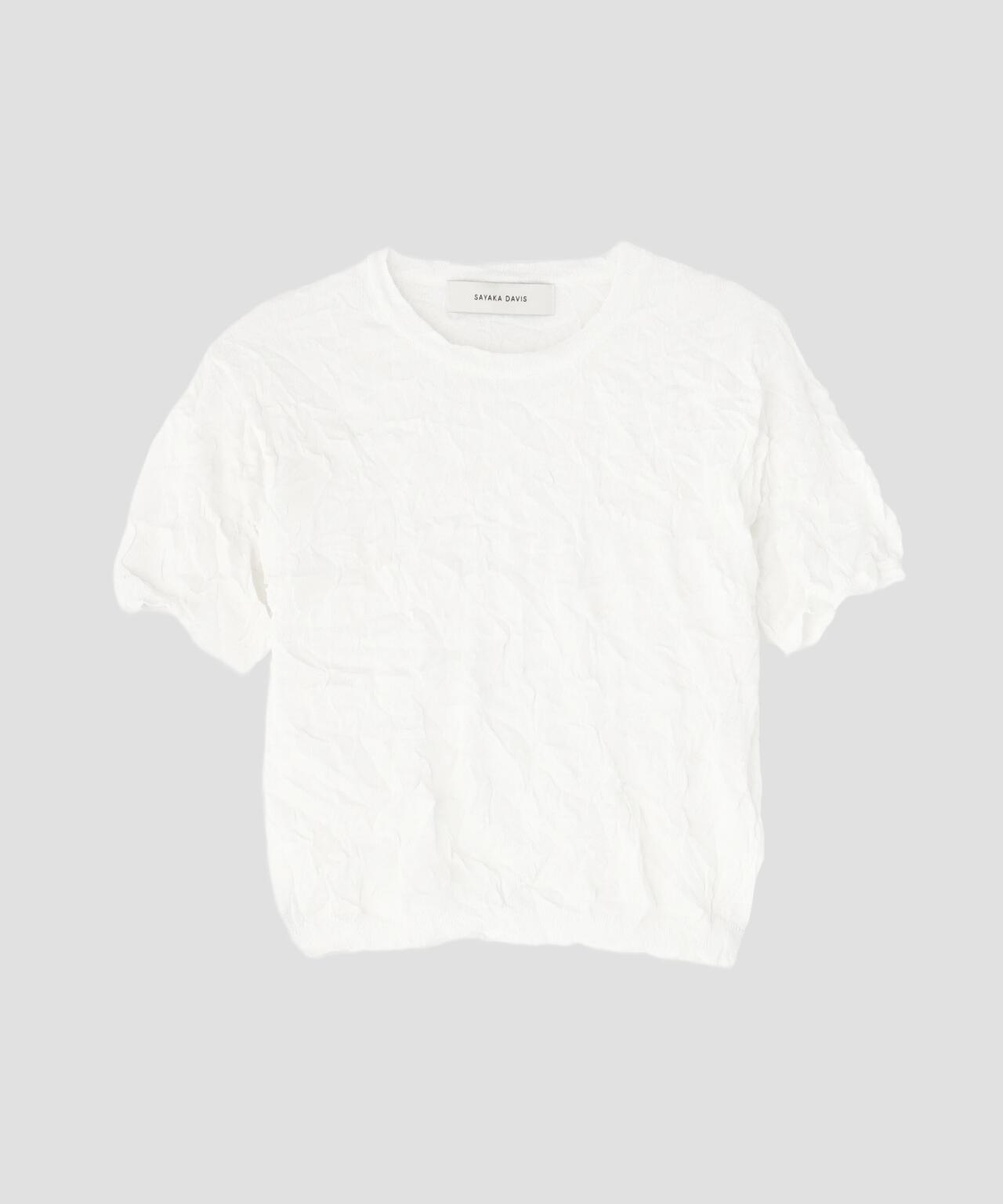 SAYAKA DAVIS / CRINKLED PETITE KNIT TEE