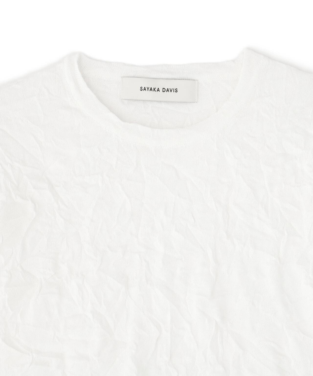 SAYAKA DAVIS / CRINKLED PETITE KNIT TEE