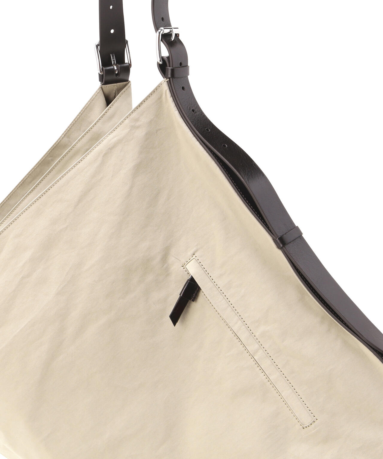 LEMAIRE / WASHED COTTON BACHETTE FLAG HOBO BAG