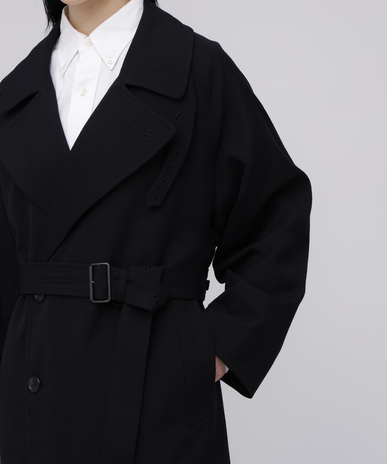 blurhms / WOOL GABARDINE TRENCH COAT